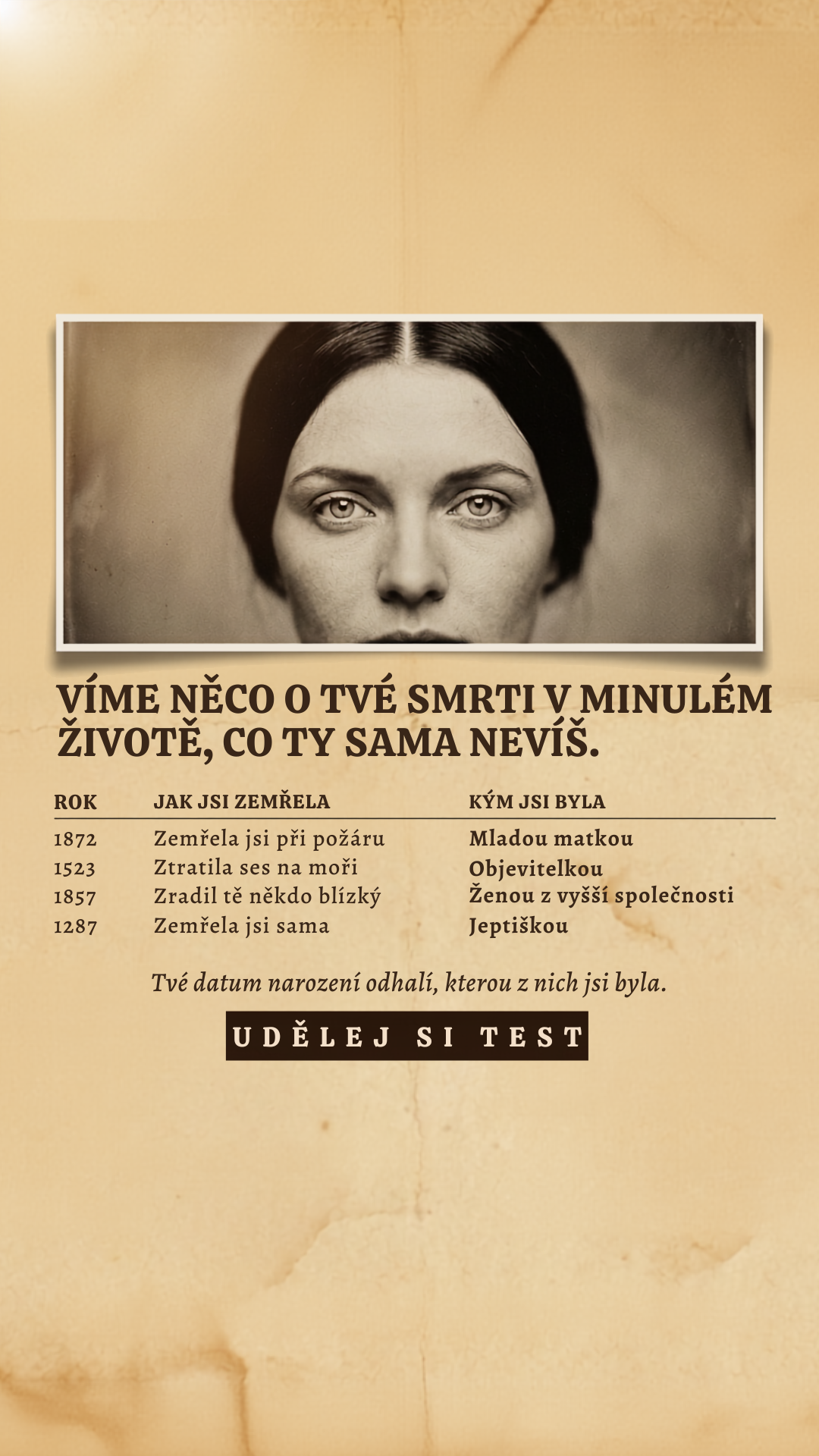 Nocturnum: Awaken the Witch Within Facebook ad: Tvoje duše je starší než tento život.