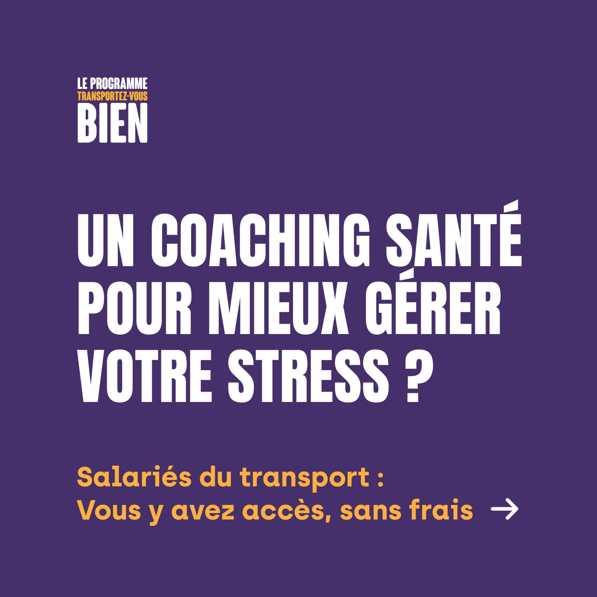 Transportez-vous bien Facebook ad: Salariés du transport, gérez votre stress sans frais…