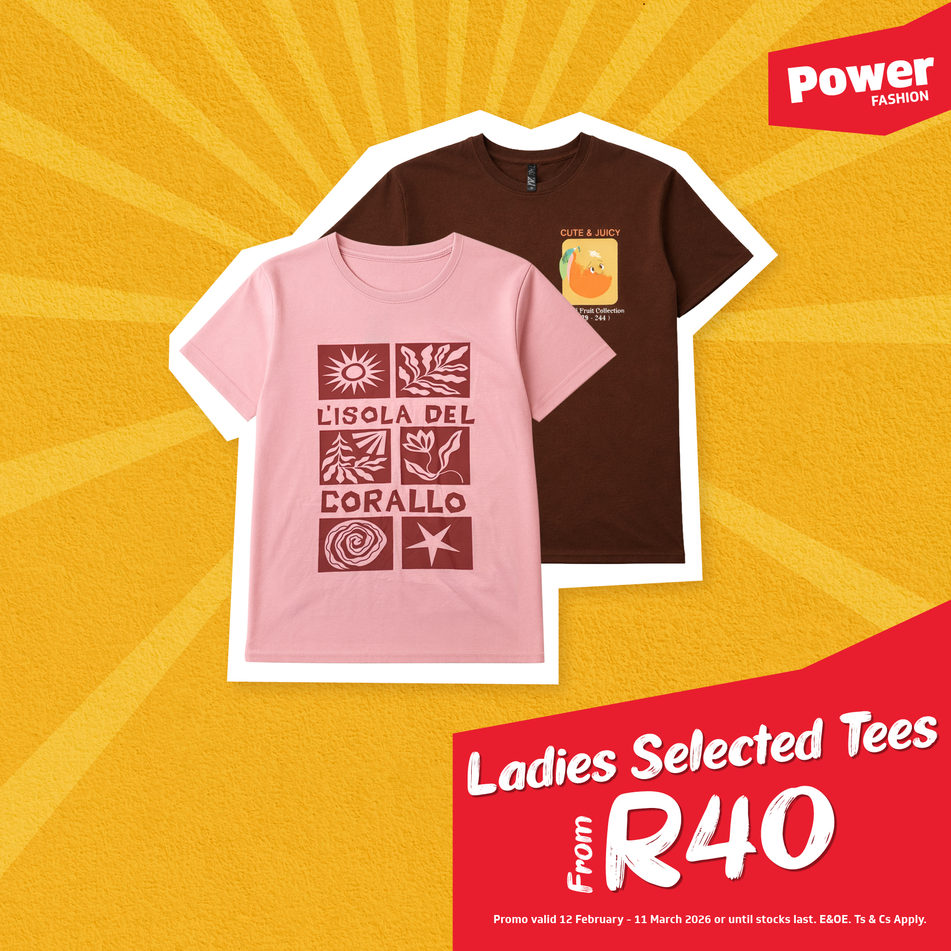 Power Fashion Facebook ad: Extended Deals and more from R5 till the…