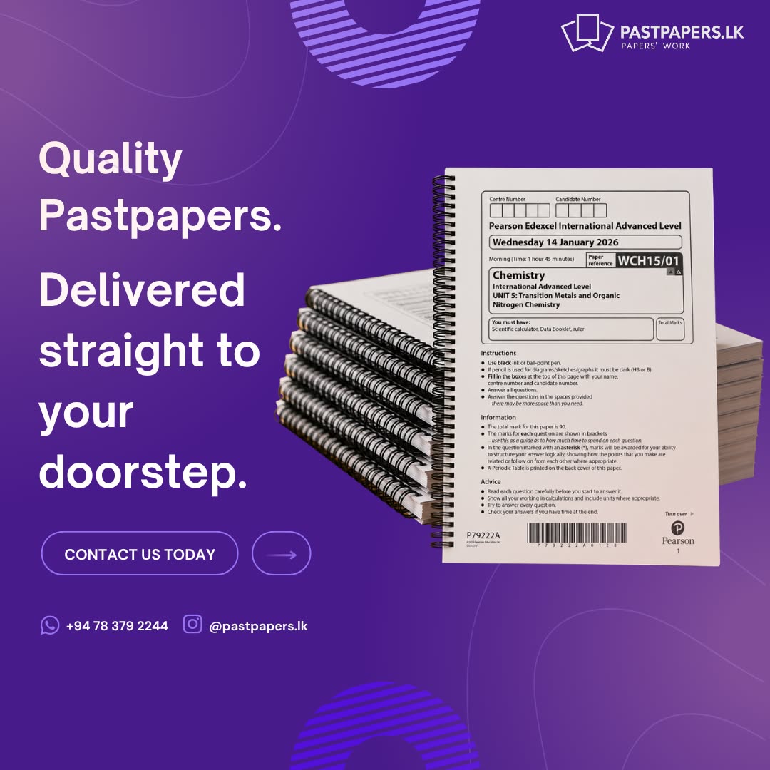 PASTPAPERS.LK Facebook ad: The one stop shop for all your pastpaper…