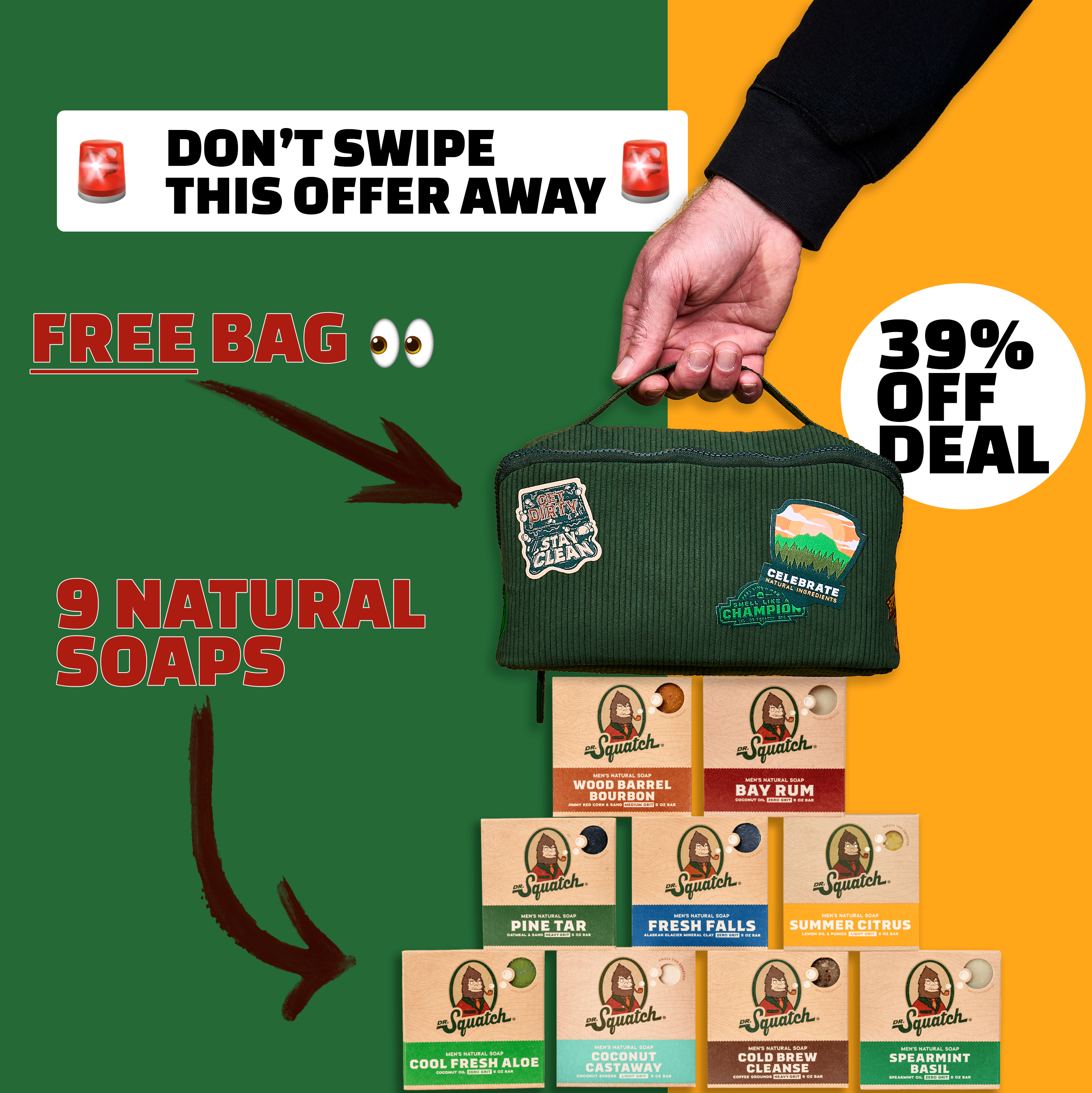 Dr. Squatch Facebook ad