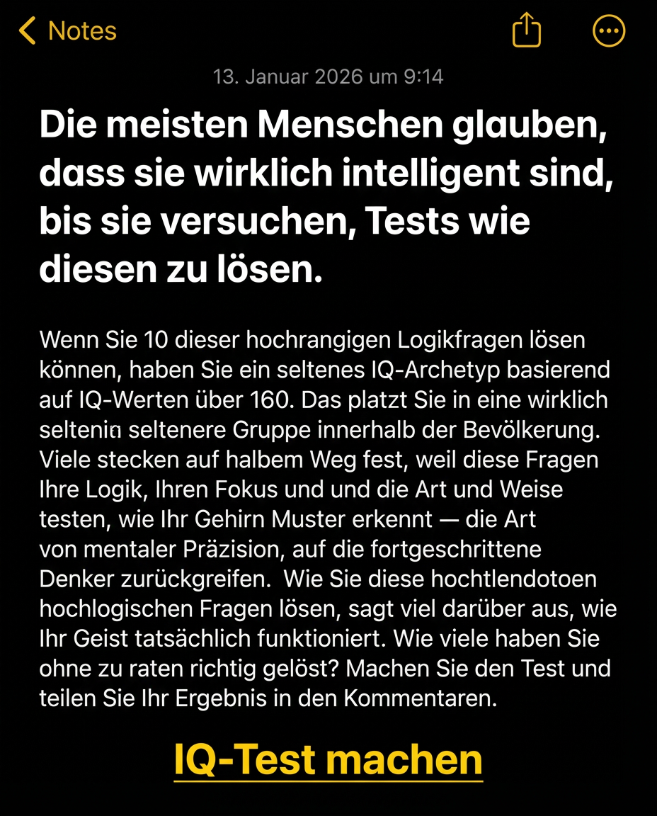 International Brain Test Facebook ad