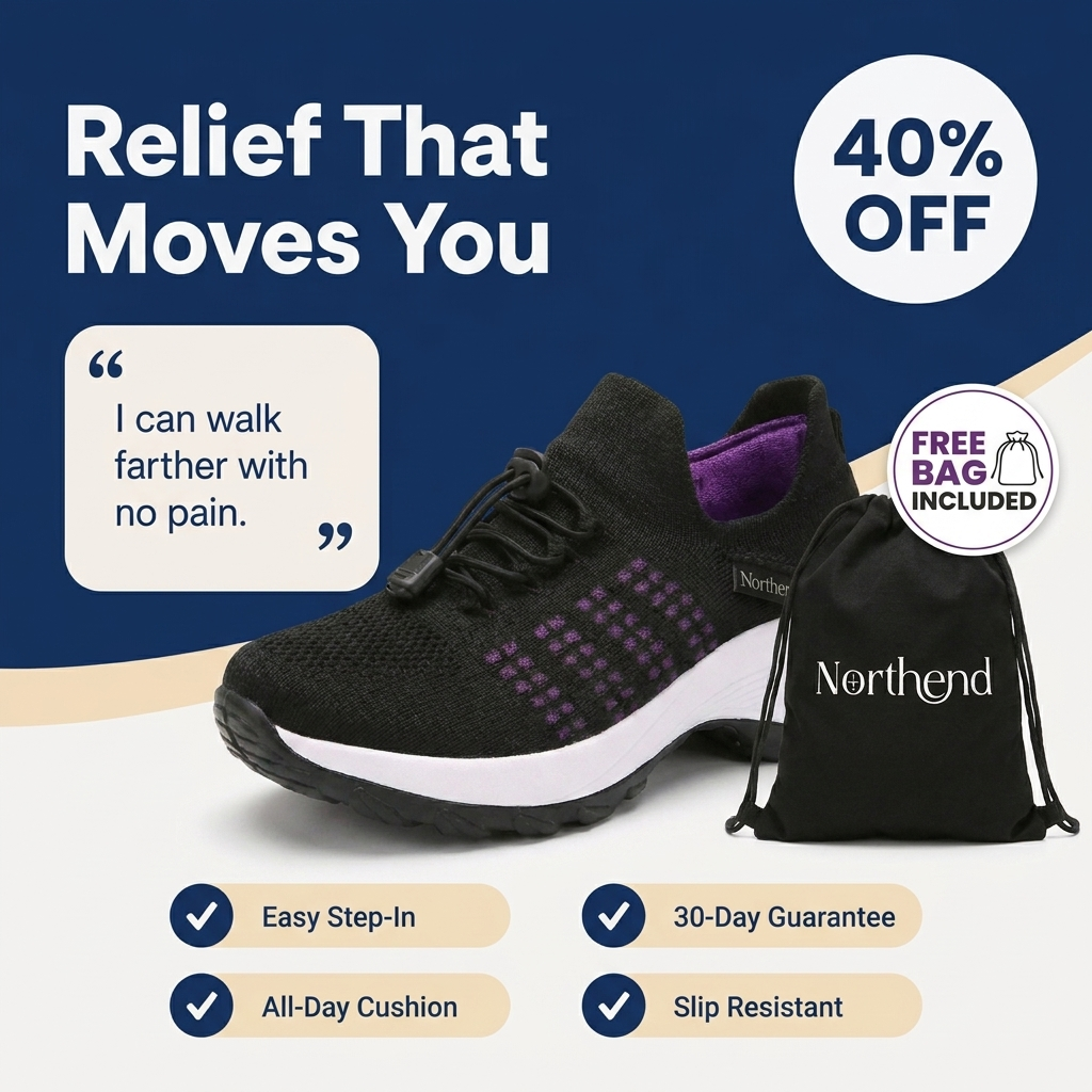 Northend USA Facebook ad: It's Not Your Age. It's Your Shoes