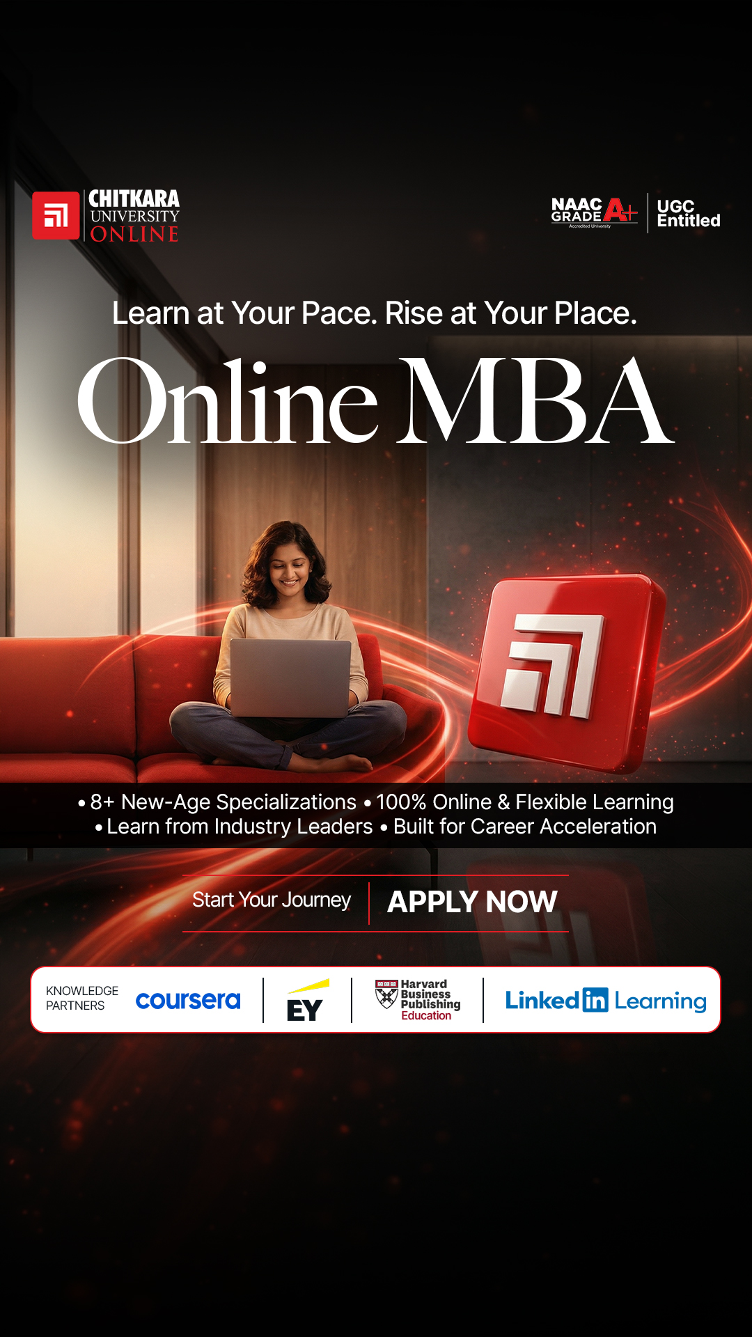 ChitkaraU Online Facebook ad: Chitkara Online MBA Admission 2026 Started!