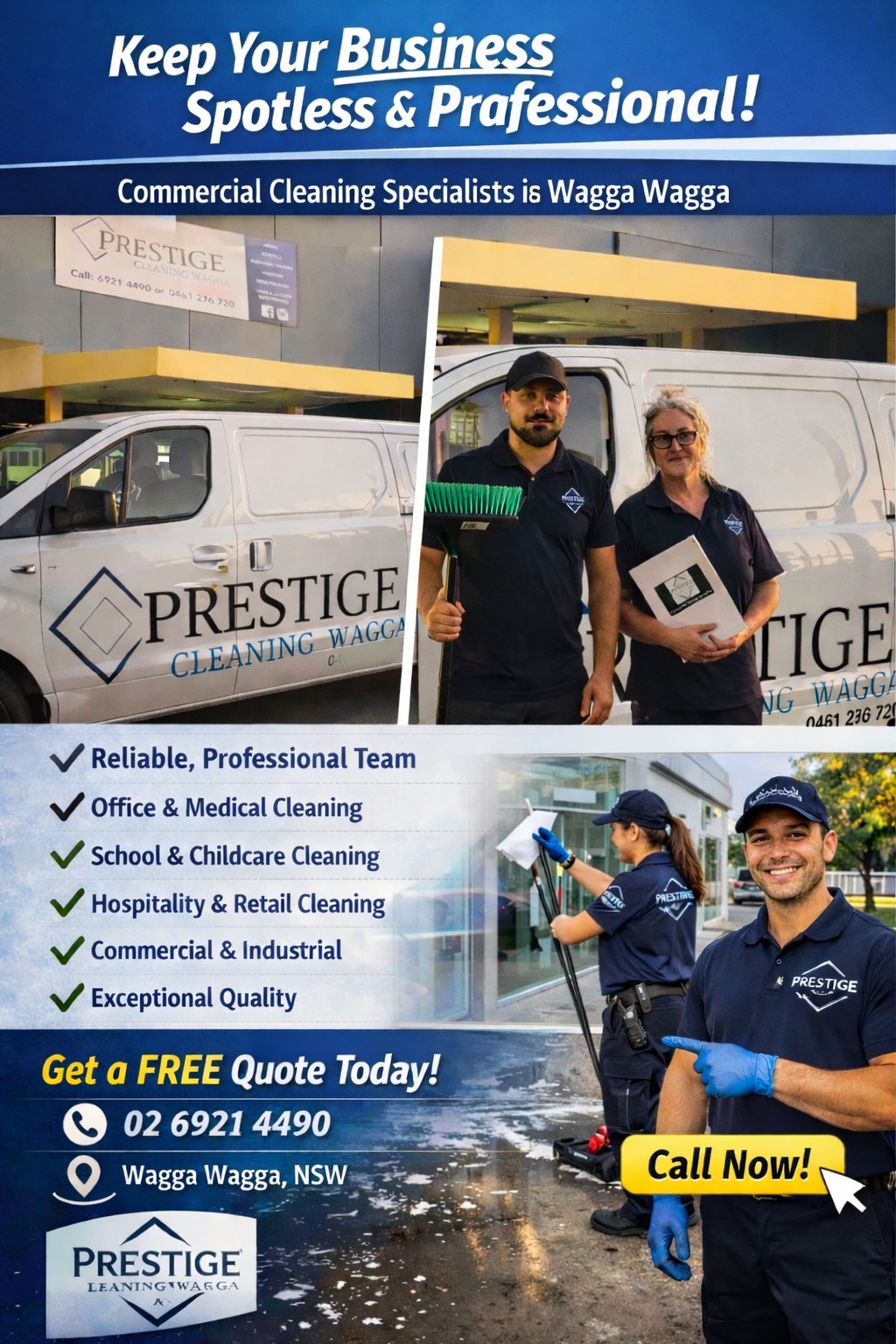 Prestige Cleaning Wagga Facebook ad