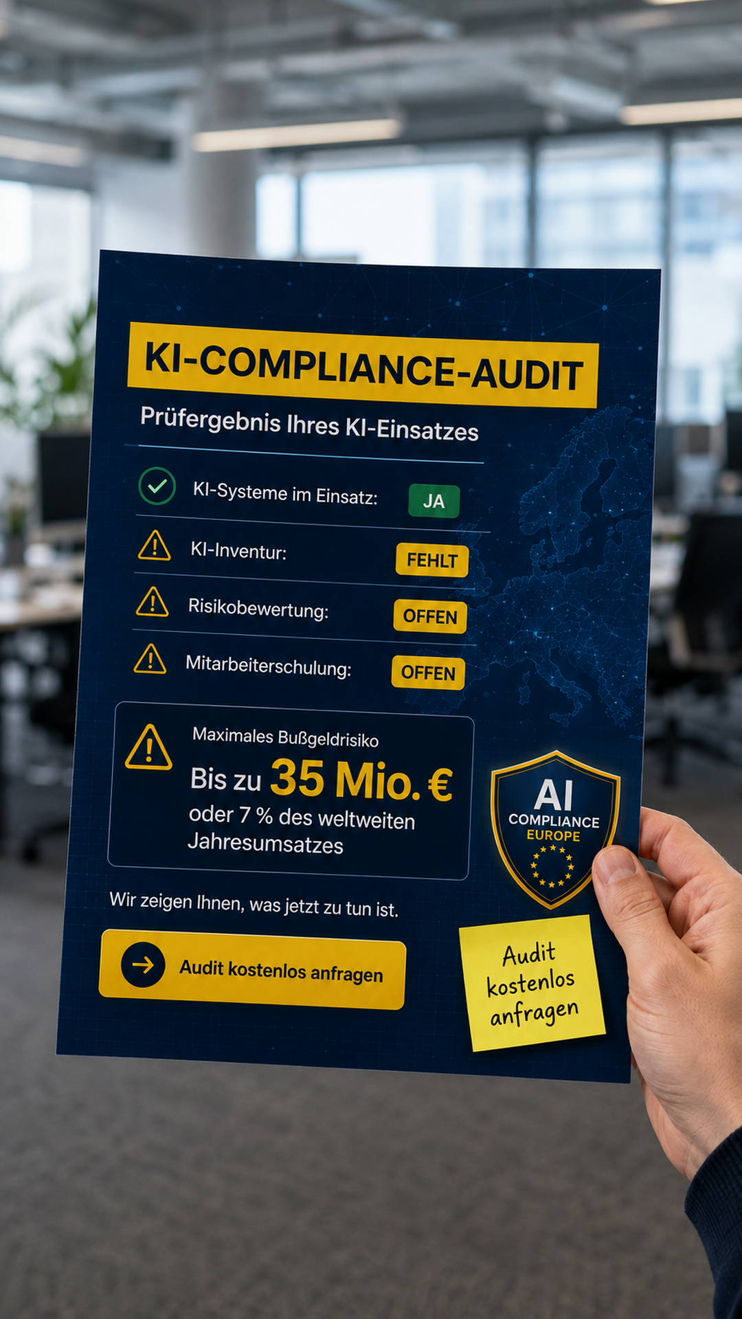 AI Compliance Europe Facebook ad: KI im Einsatz? Compliance kostenlos prüfen