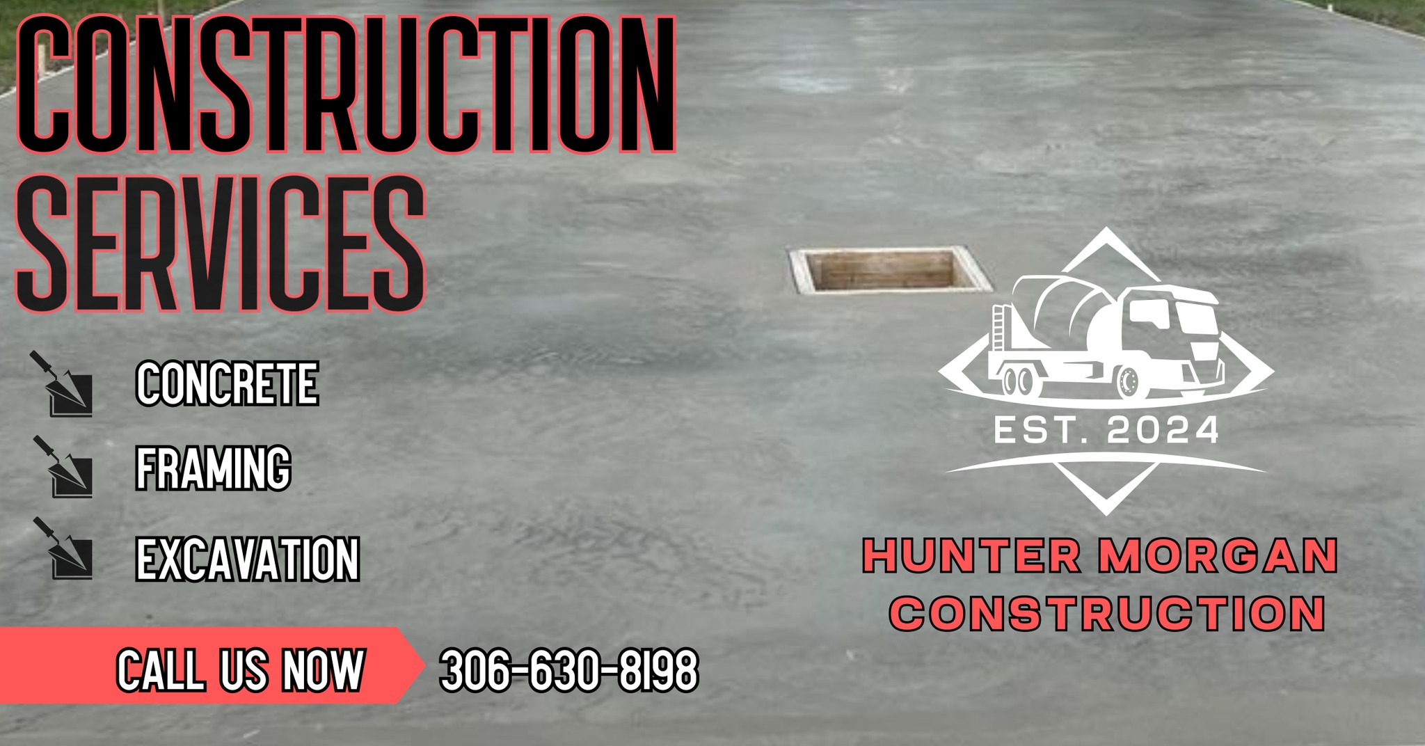 Hunter Morgan Construction Facebook ad: Construction company providing concrete, framing and…