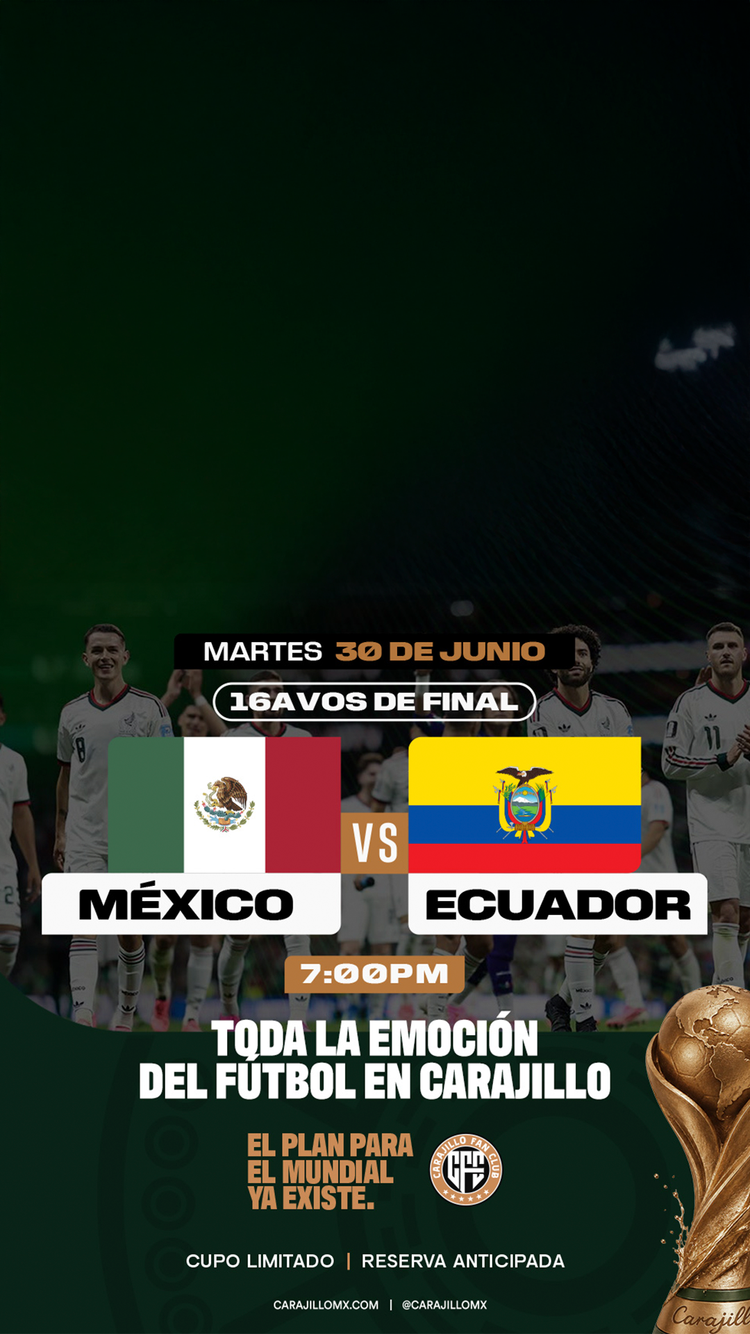 Carajillo Facebook ad from Jun 29, 2026