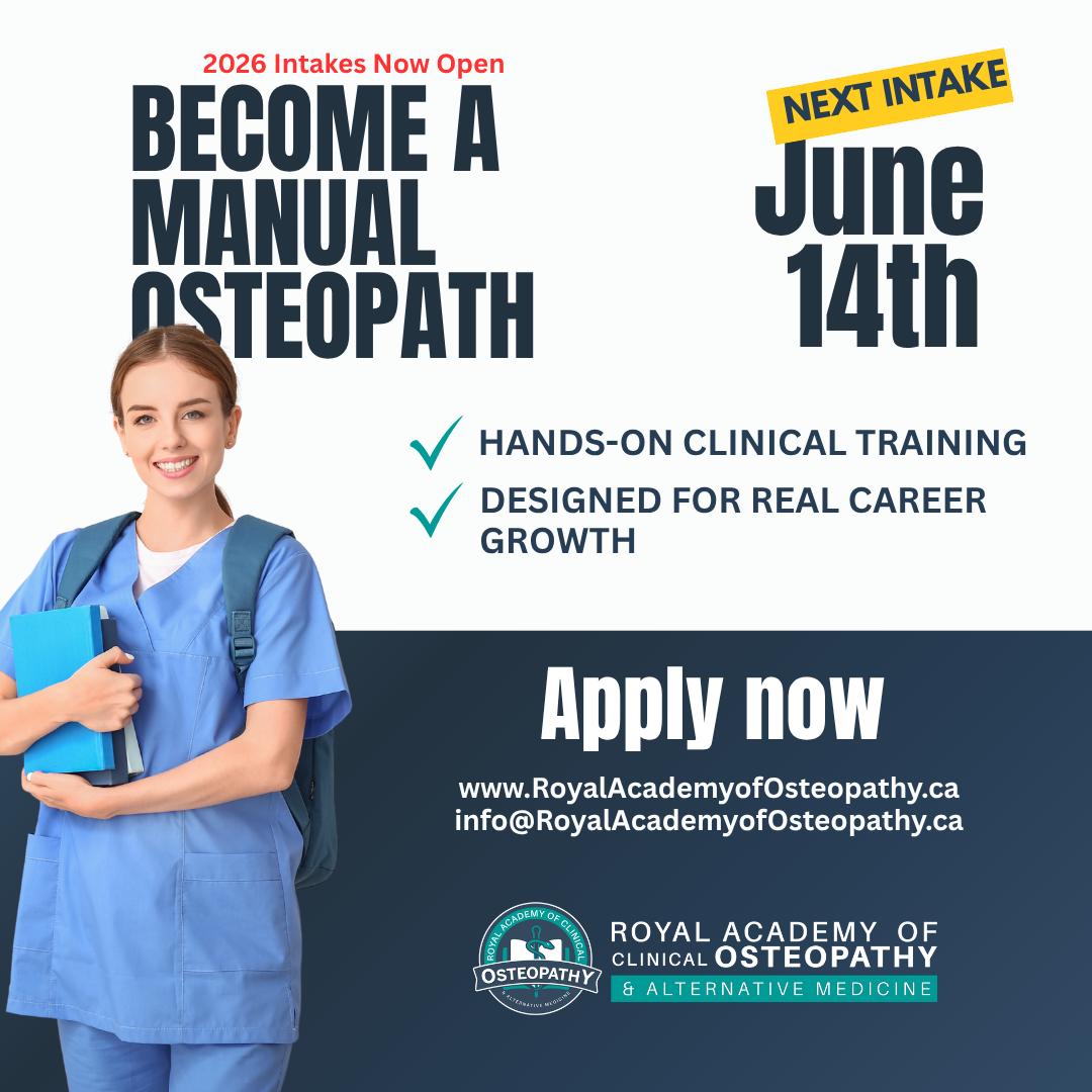 Royal Academy of Clinical Osteopathy Facebook ad from Apr 23, 2026