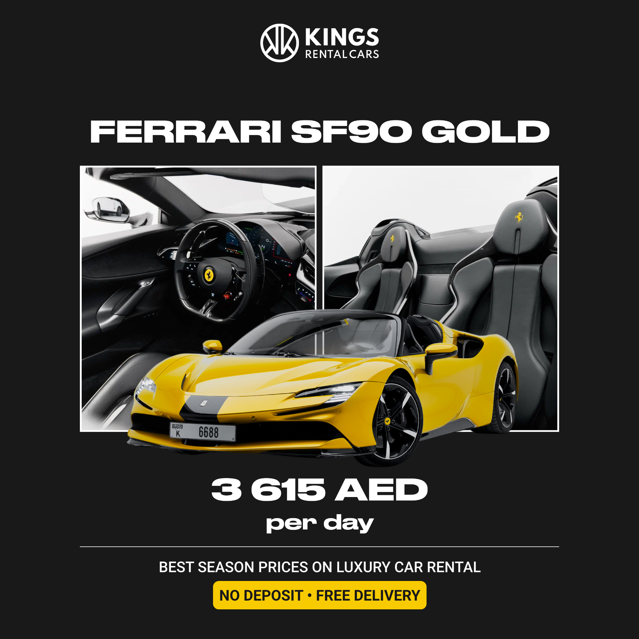 Kings Rental Cars in Dubai Facebook ad