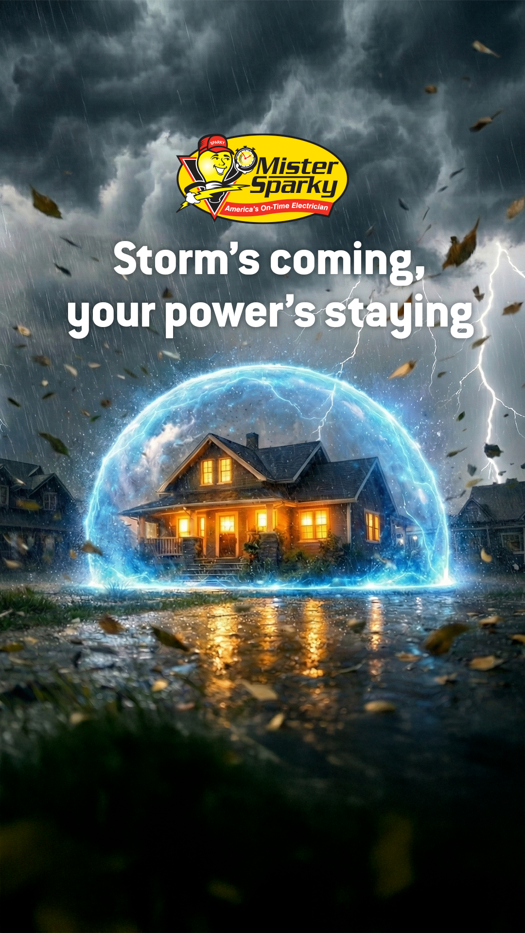 Mister Sparky - "America's On-Time Electrician" Facebook ad