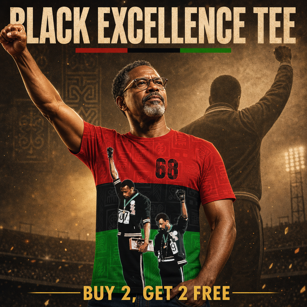 Melaninful Facebook ad: Buy 2 Get 2 Free: Black Excellence Tees