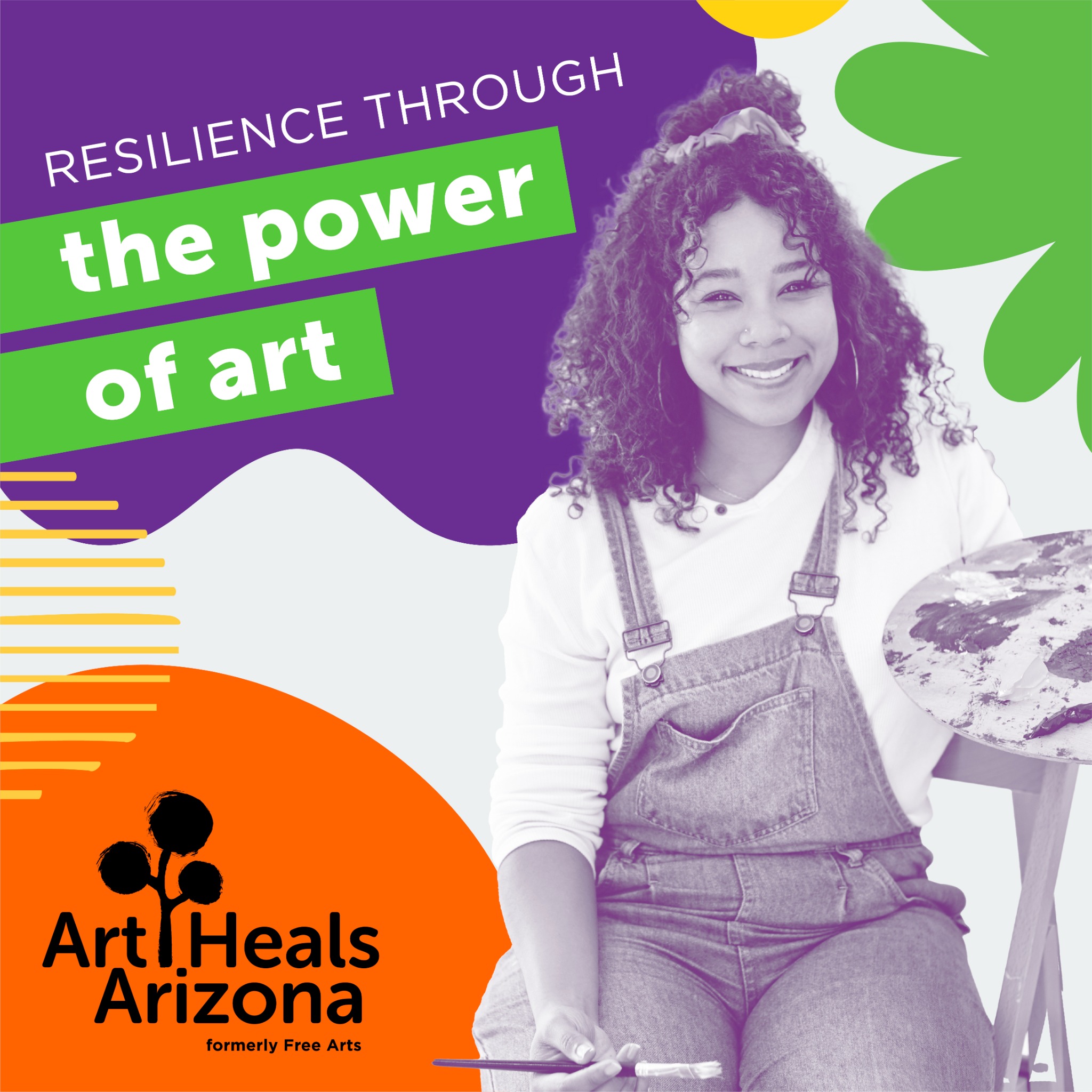 Free Arts for Abused Children of Arizona Facebook ad: Free Arts is now Art Heals Arizona.