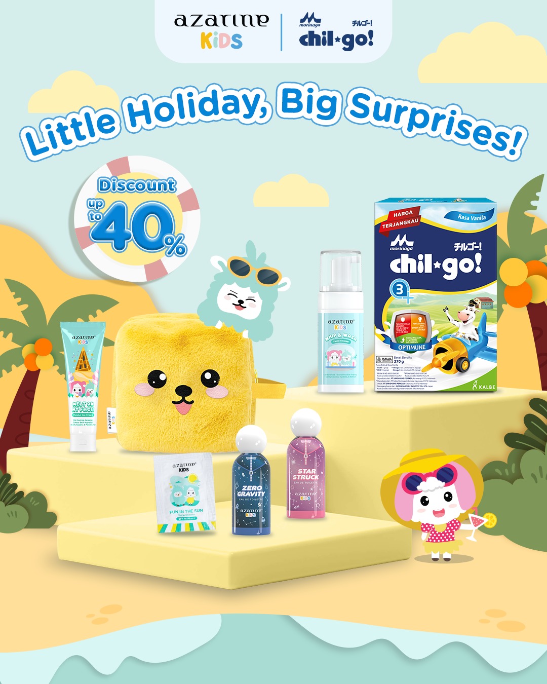 Azarine Kids Facebook ad: Little Holiday, Big Surprises!