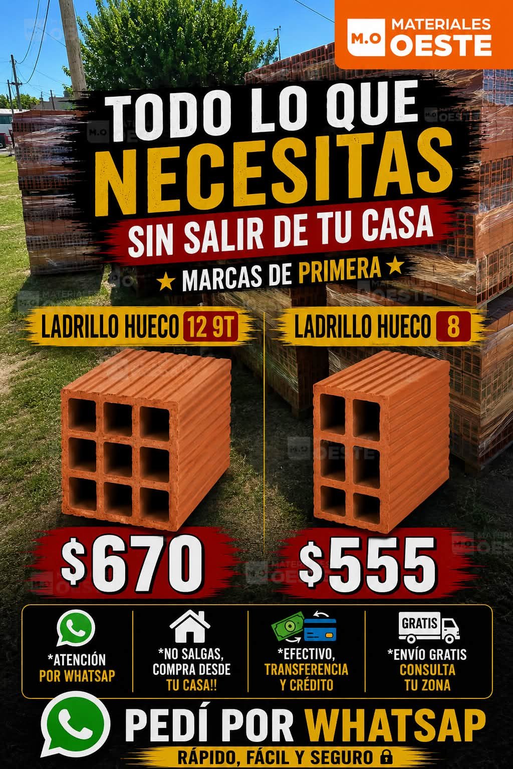 Materiales Oeste Facebook ad: ¡Precios actualizados en Materiales Oeste!