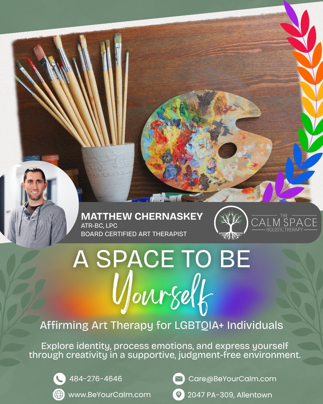 The Calm Space LLC Facebook ad: A Space To Be Yourself