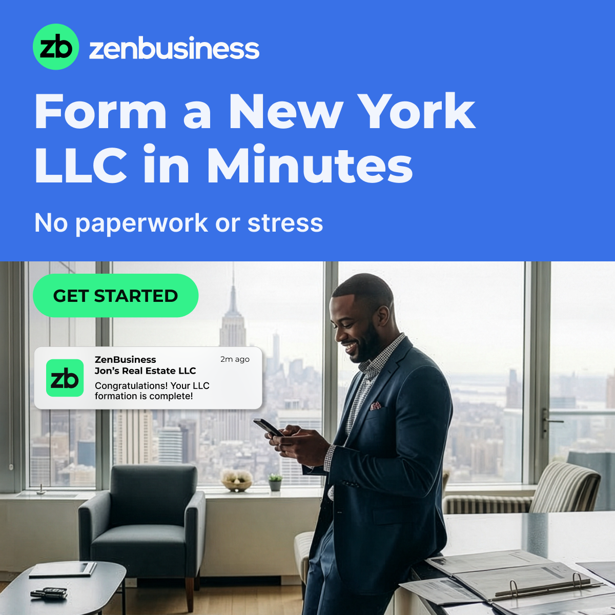 ZenBusiness Facebook ad