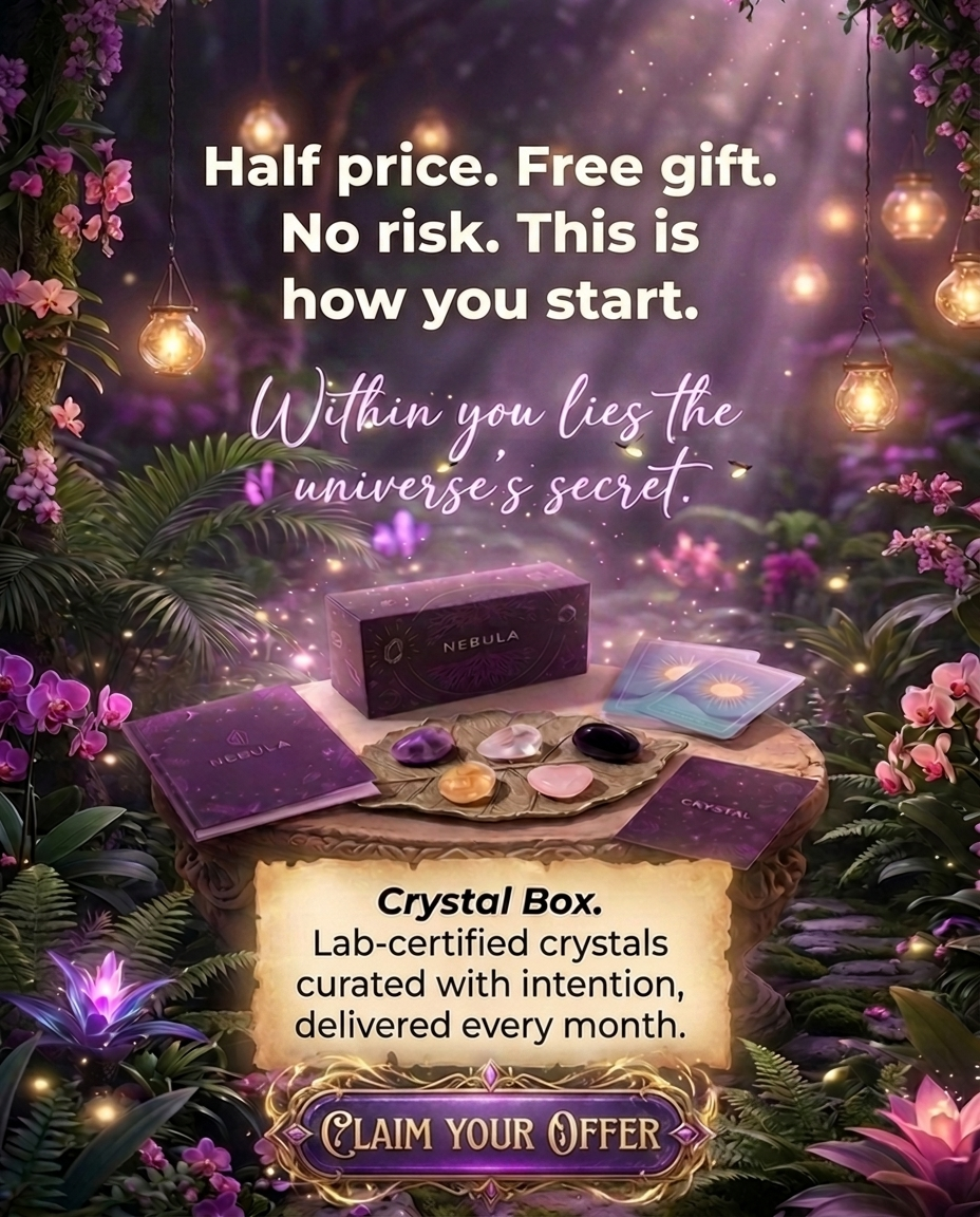Shop Nebula Facebook ad: 100% Natural Gems