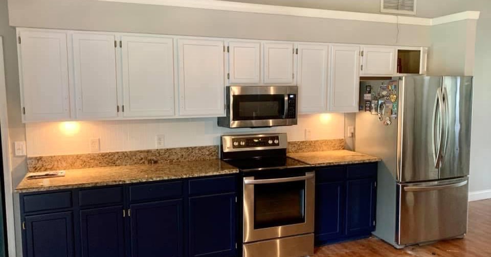 Tinker Painting LLC Facebook ad: exterior and interior painting of houses and cabinets