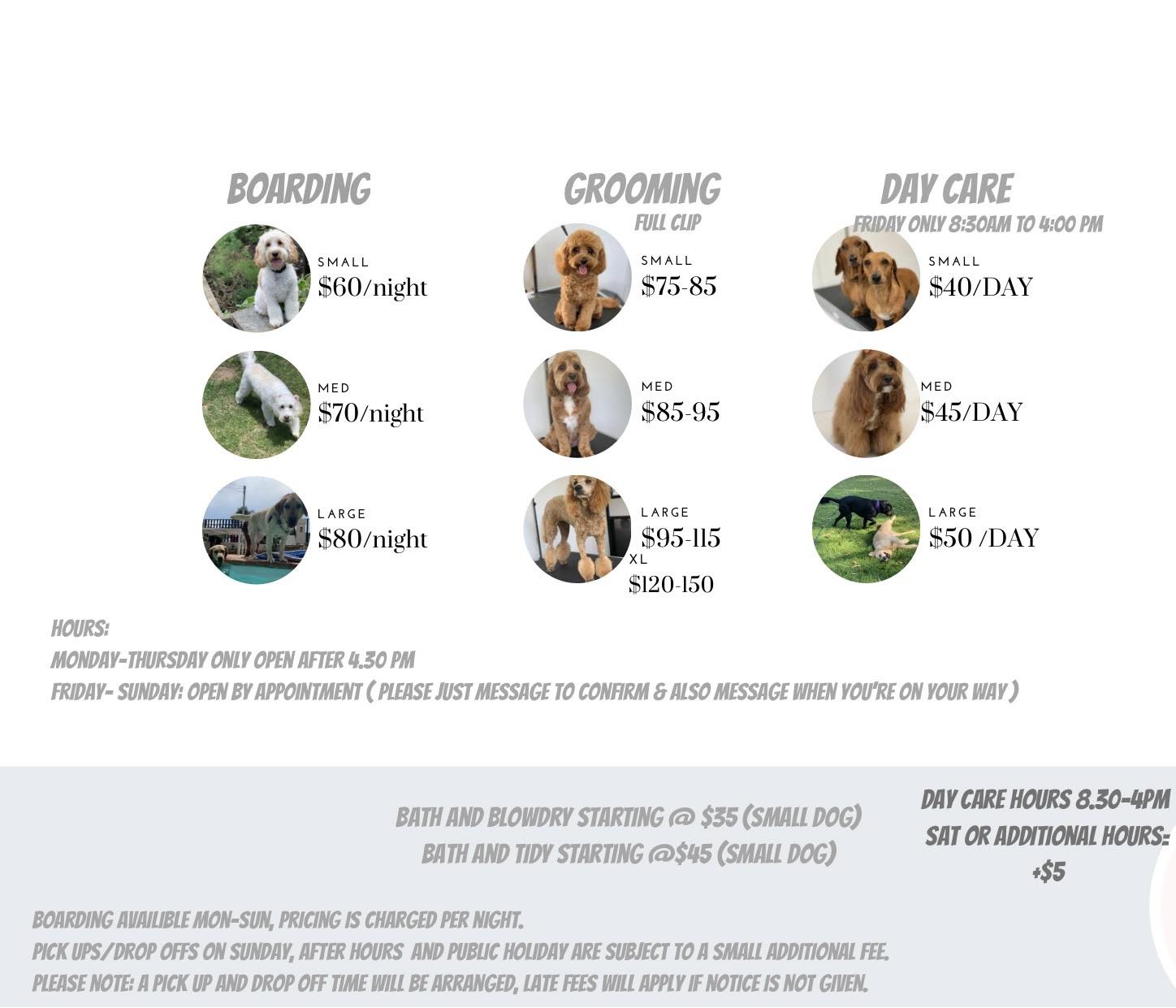 Castlereagh Dog Grooming and Boarding Facebook ad: Home salon and boarding located in Castlereagh …