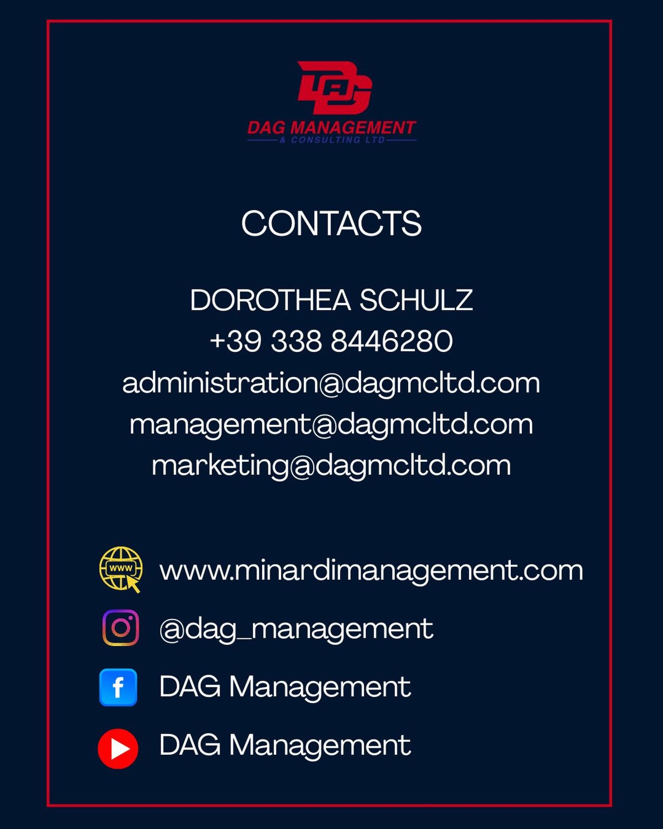 DAG Management Facebook ad