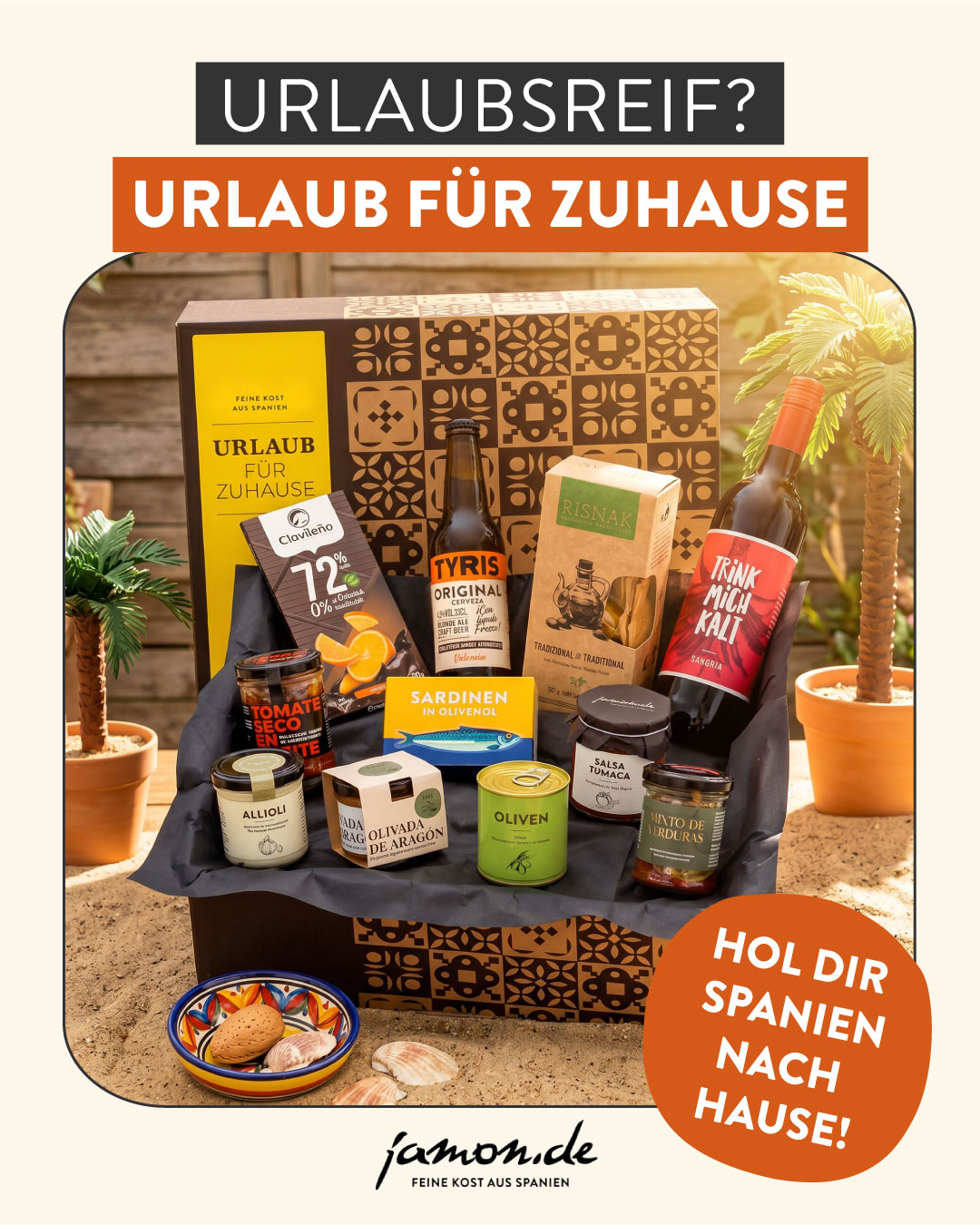 Jamon.de Facebook ad: Geschenkidee für Feinschmecker