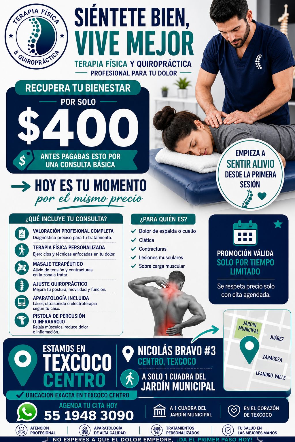terapia física & quiropráctica Facebook ad: 🆃🅴🆁 🅸 🅵í🆂🅸🅲 🆈 🆀🆄🅸🆁 🆁á🅲🆃🅸🅲 🆃🅴🆇🅲 🅲…