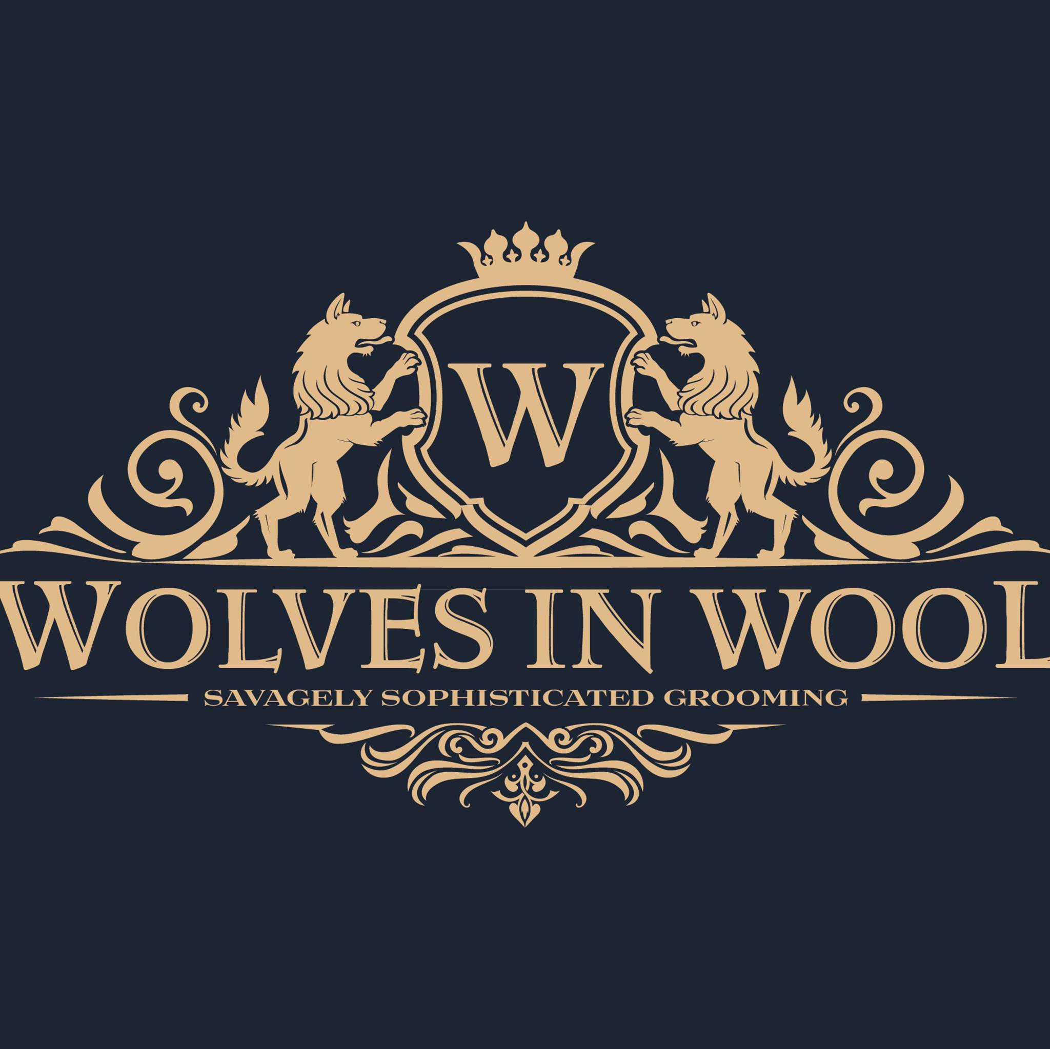 Wolves In Wool Barbershop Facebook ad: Traditional barbering, men's grooming products, and gifts.