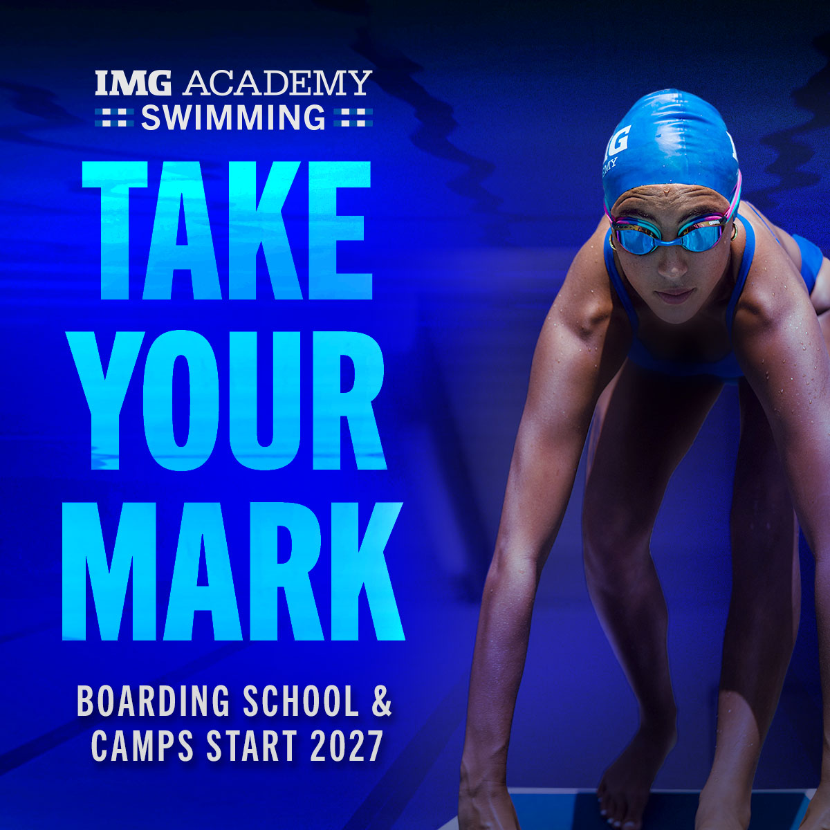 IMG Academy Facebook ad: Your Swimmer's Next Level Starts Here