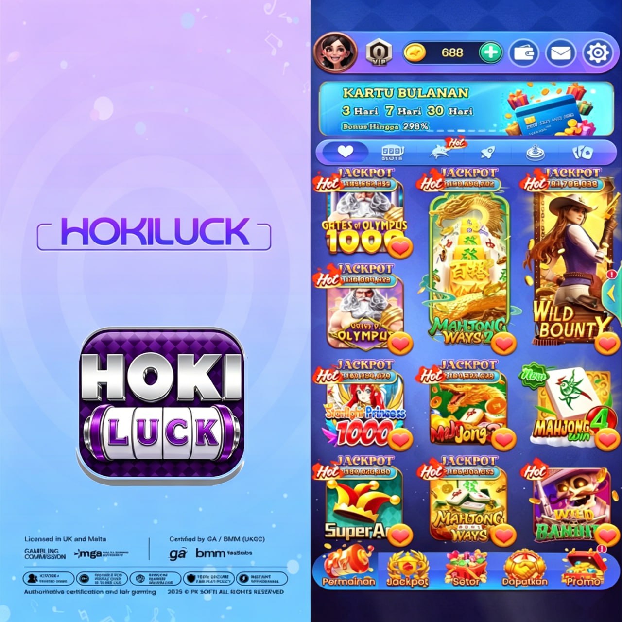 Hongtriftmershu Rogifli Facebook ad: HokiLuck - Slot Gacor & Jackpot Naga Emas