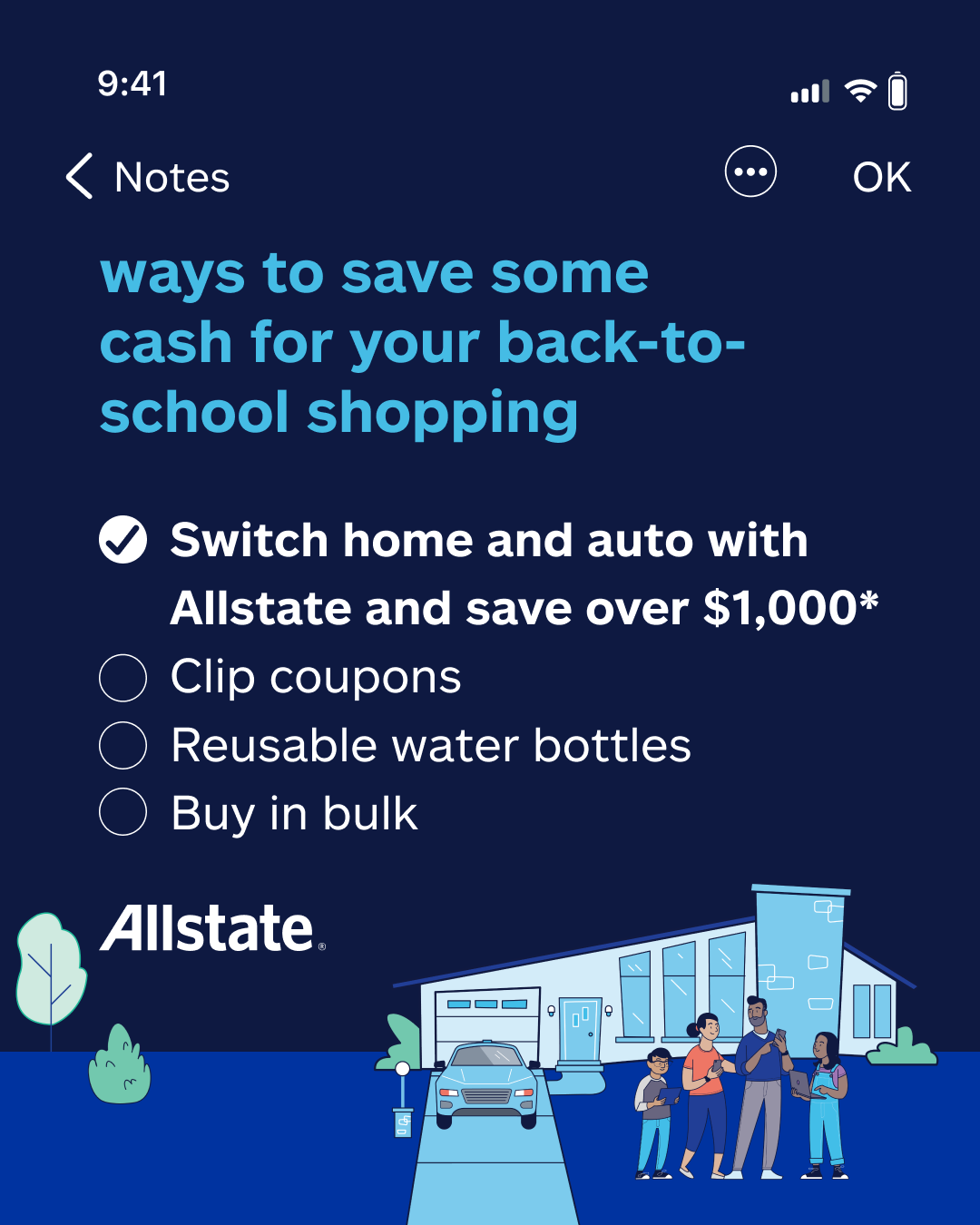 Allstate Facebook ad: Switch home and auto to Allstate