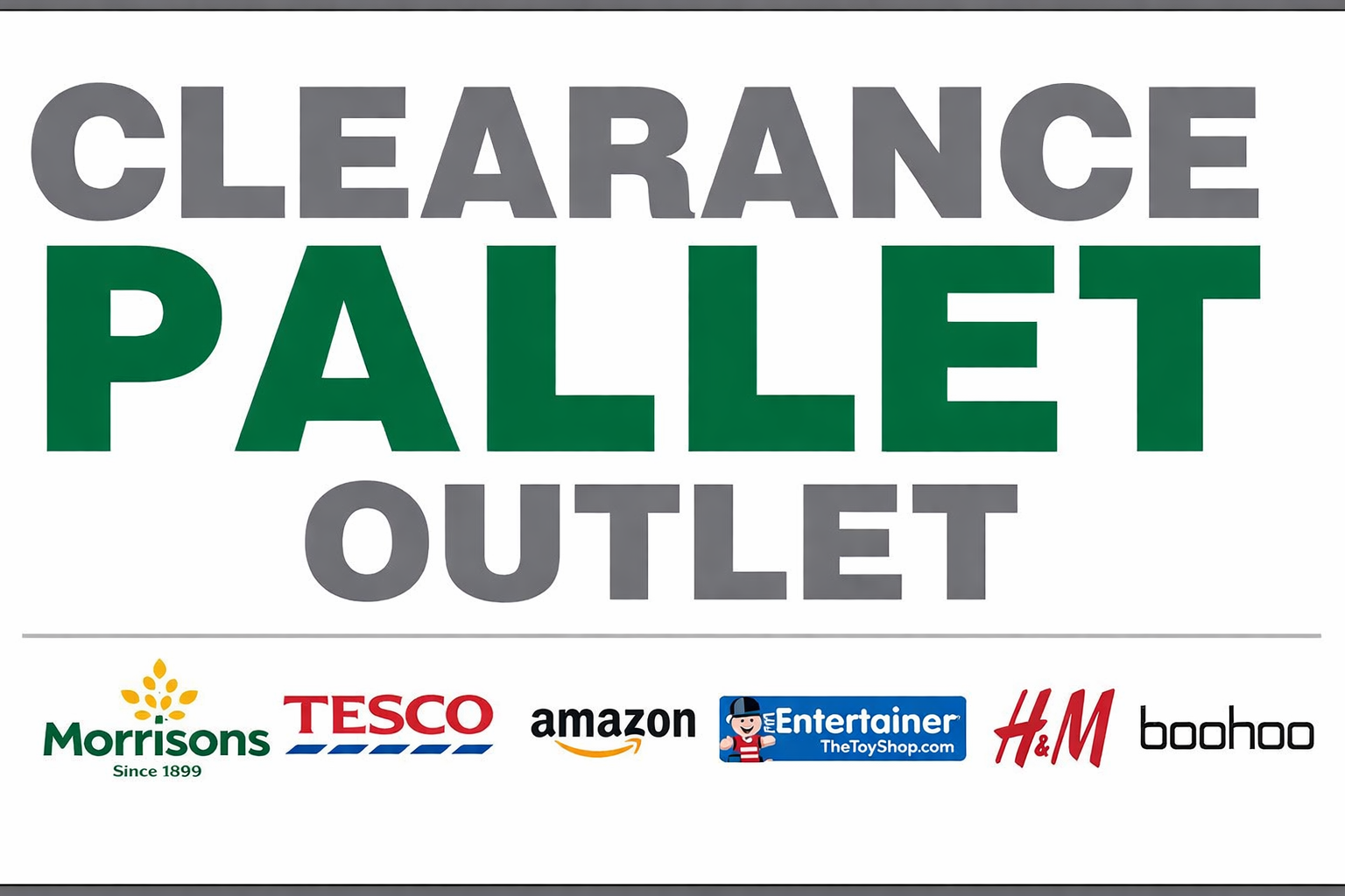 Clearance Pallet Outlet Facebook ad: We sell high end branded pallets of excess…