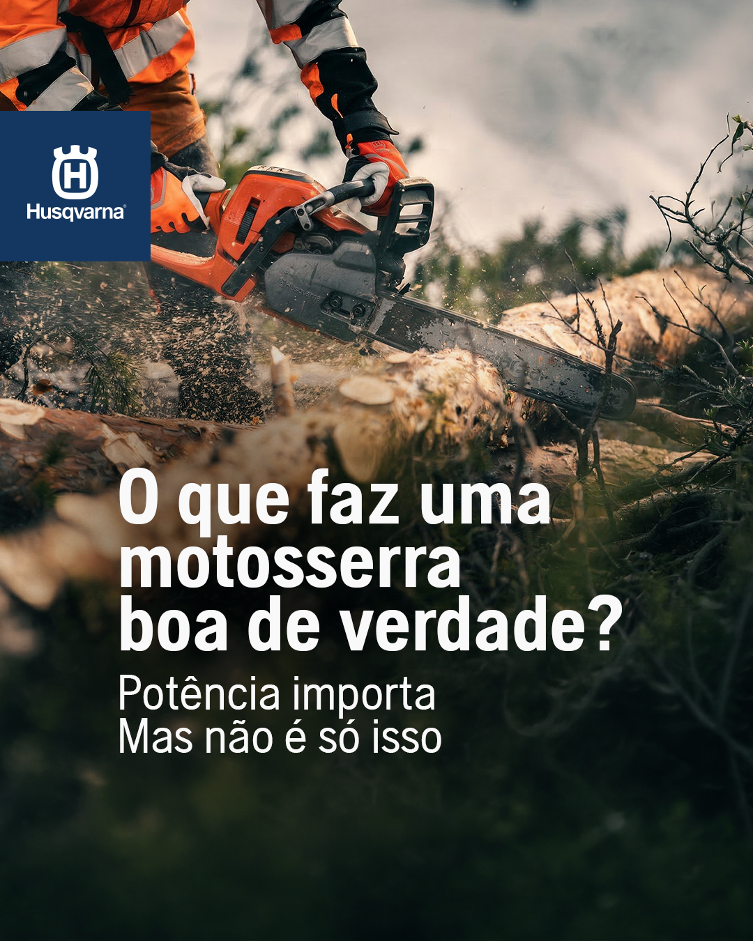 Husqvarna Facebook ad: Potência é importante.