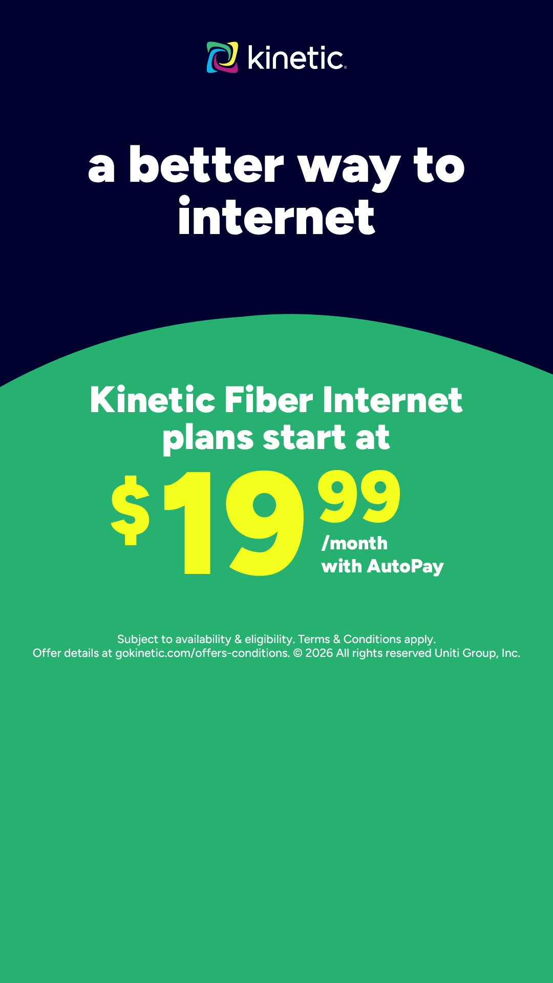 Kinetic Internet Facebook ad