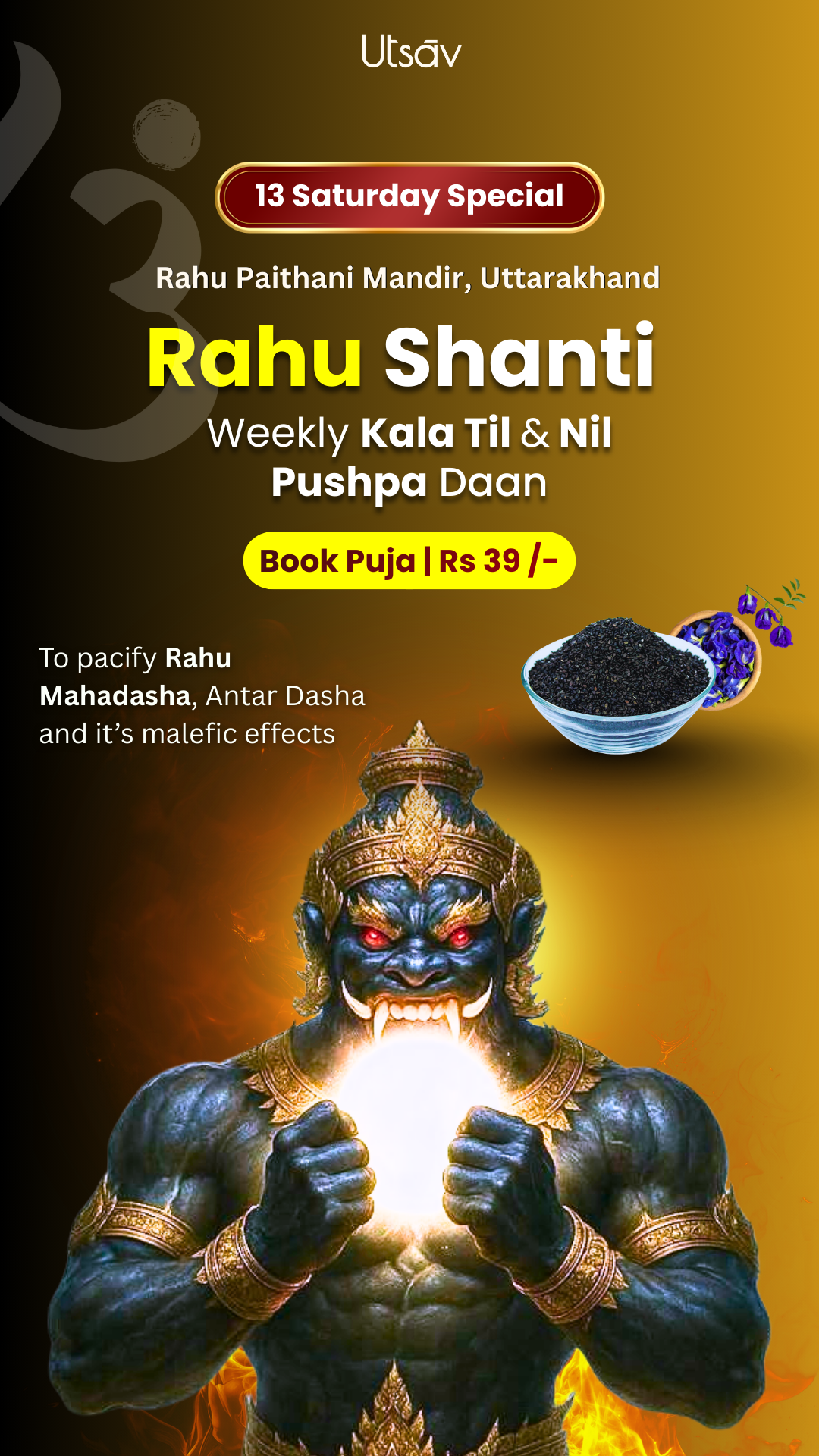 Utsav App : India’s most Loved  Puja Booking App Facebook ad