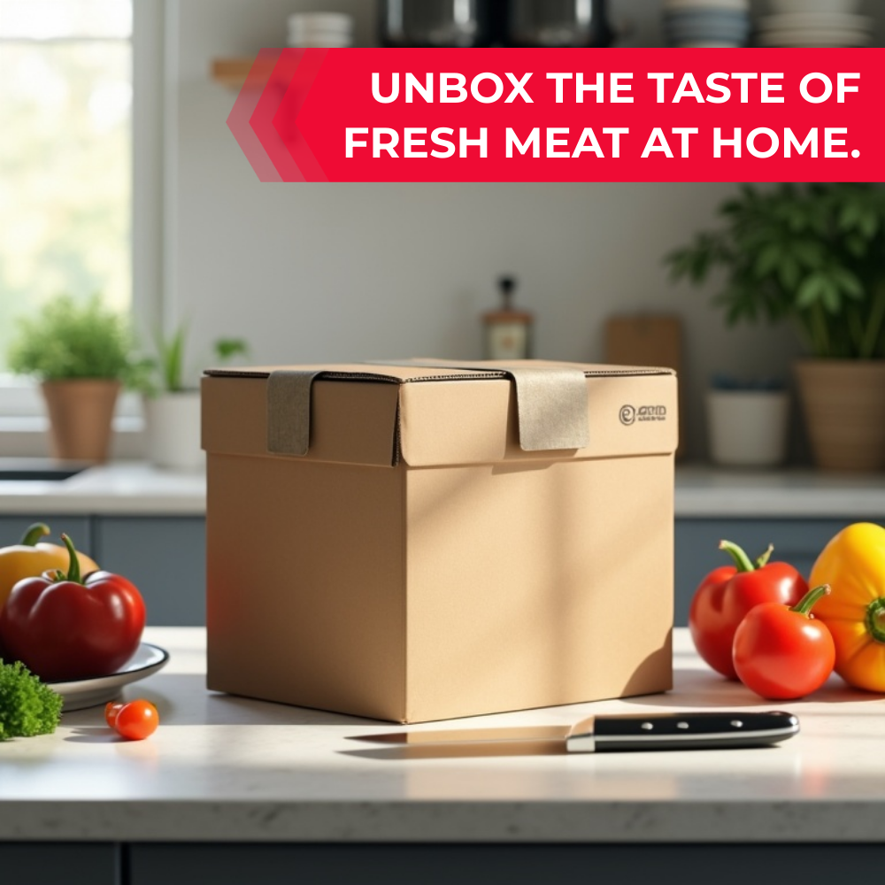 SearchableOnline Flare Facebook ad: Top Quality Fresh Meat Delivery Box!