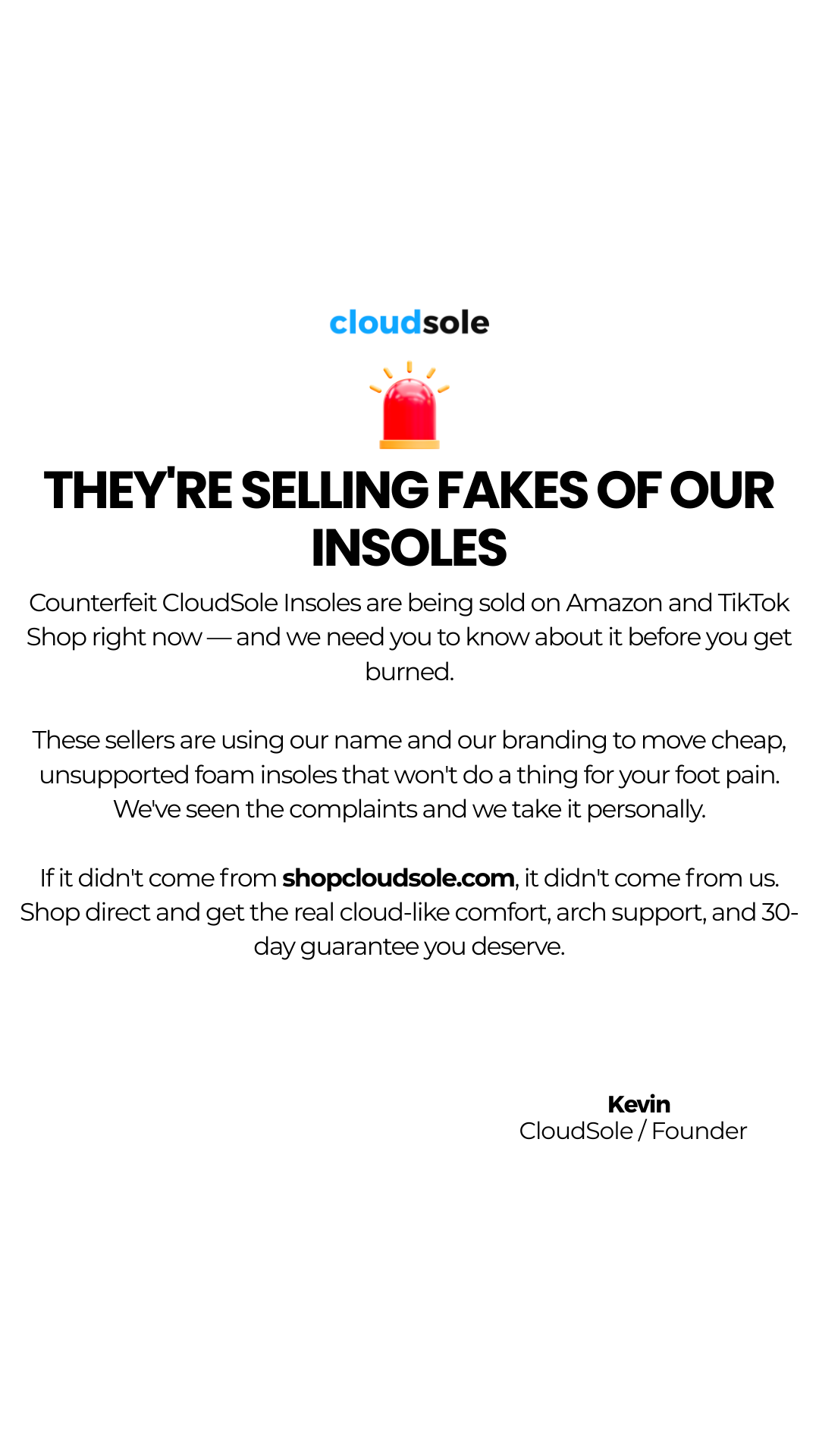 CloudSole Facebook ad