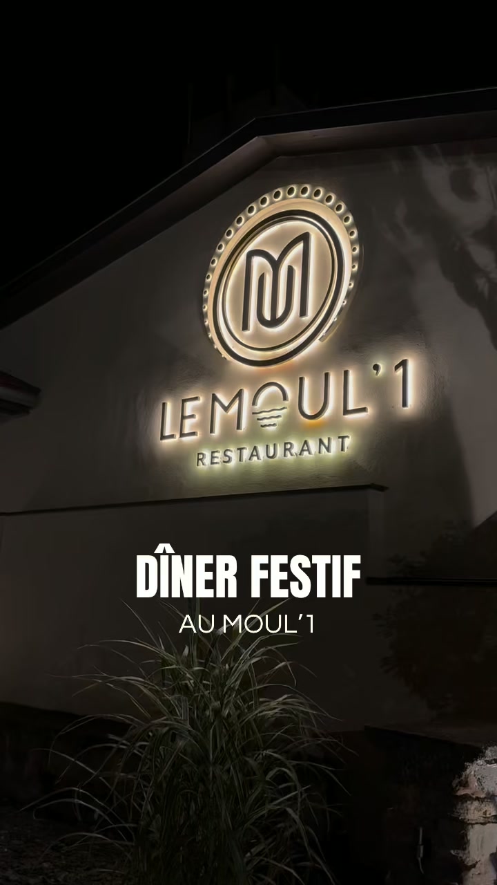 Le Moul'1 Restaurant Facebook ad: DÎNER FESTIF AU MOUL’1