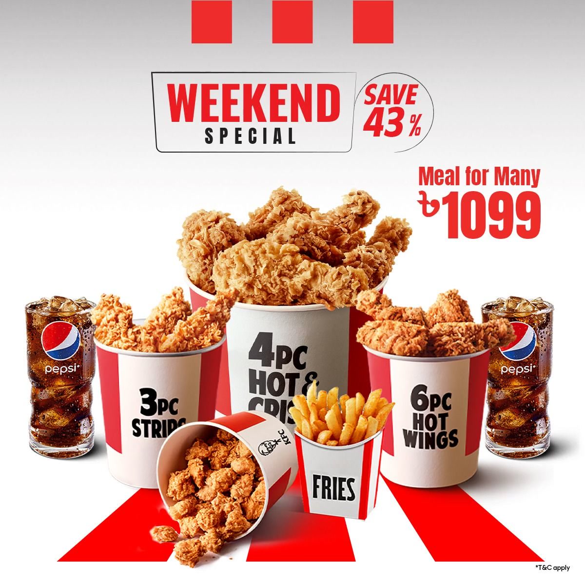 KFC Bangladesh Facebook ad: 𝐊𝐅𝐂 𝐖𝐞𝐞𝐤𝐞𝐧𝐝 𝐒𝐩𝐞𝐜𝐢𝐚𝐥 𝐌𝐞𝐚𝐥 𝐟𝐨𝐫…