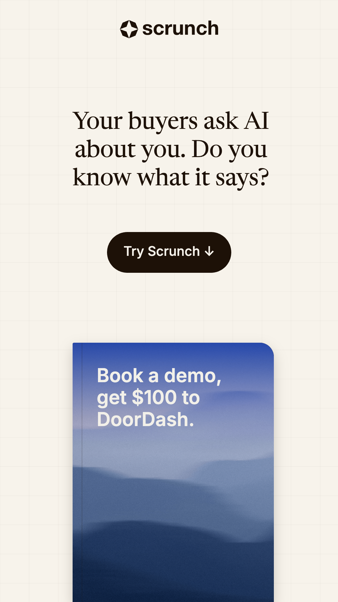 Scrunch AI Facebook ad: See your AI search visibility