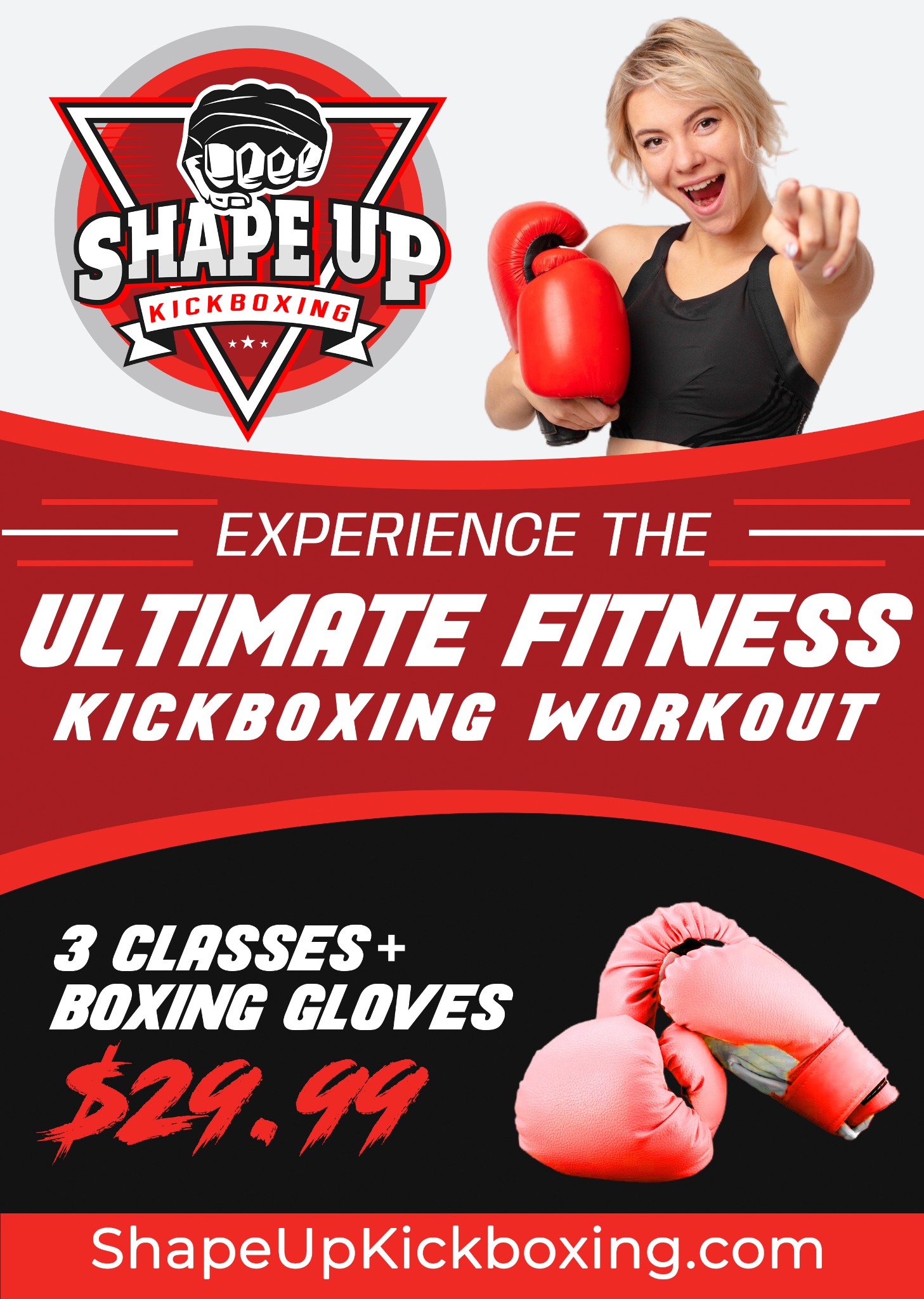 Shape Up Kickboxing of Flowery Branch, Buford & Braselton Facebook ad: Drop Weight & Feel Great!