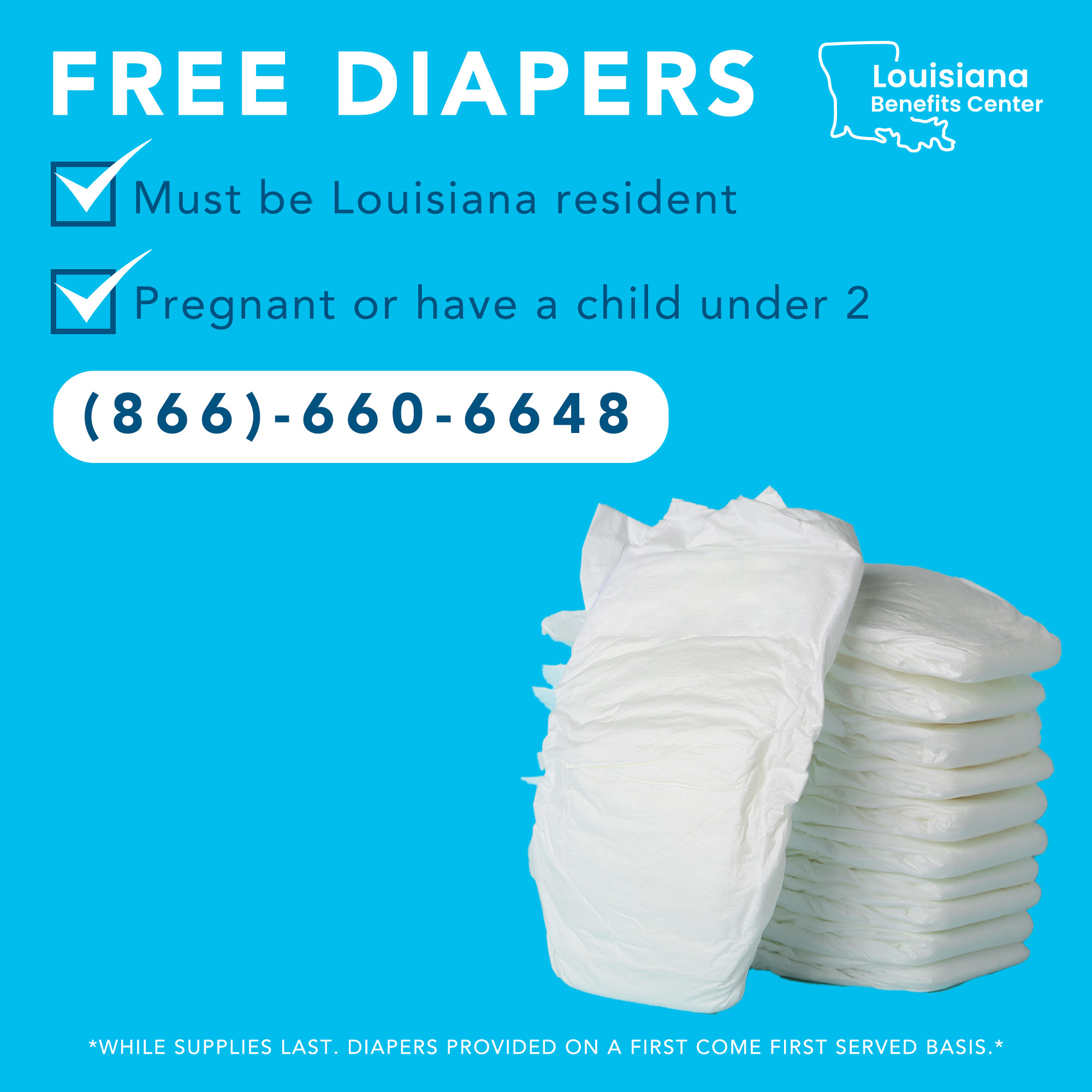Louisiana Benefits Center Facebook ad: Pregnant, or have children under 2 years old?