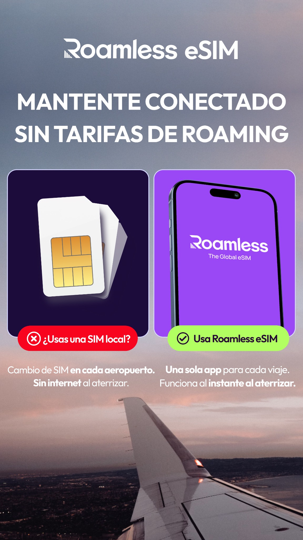 Roamless Facebook ad