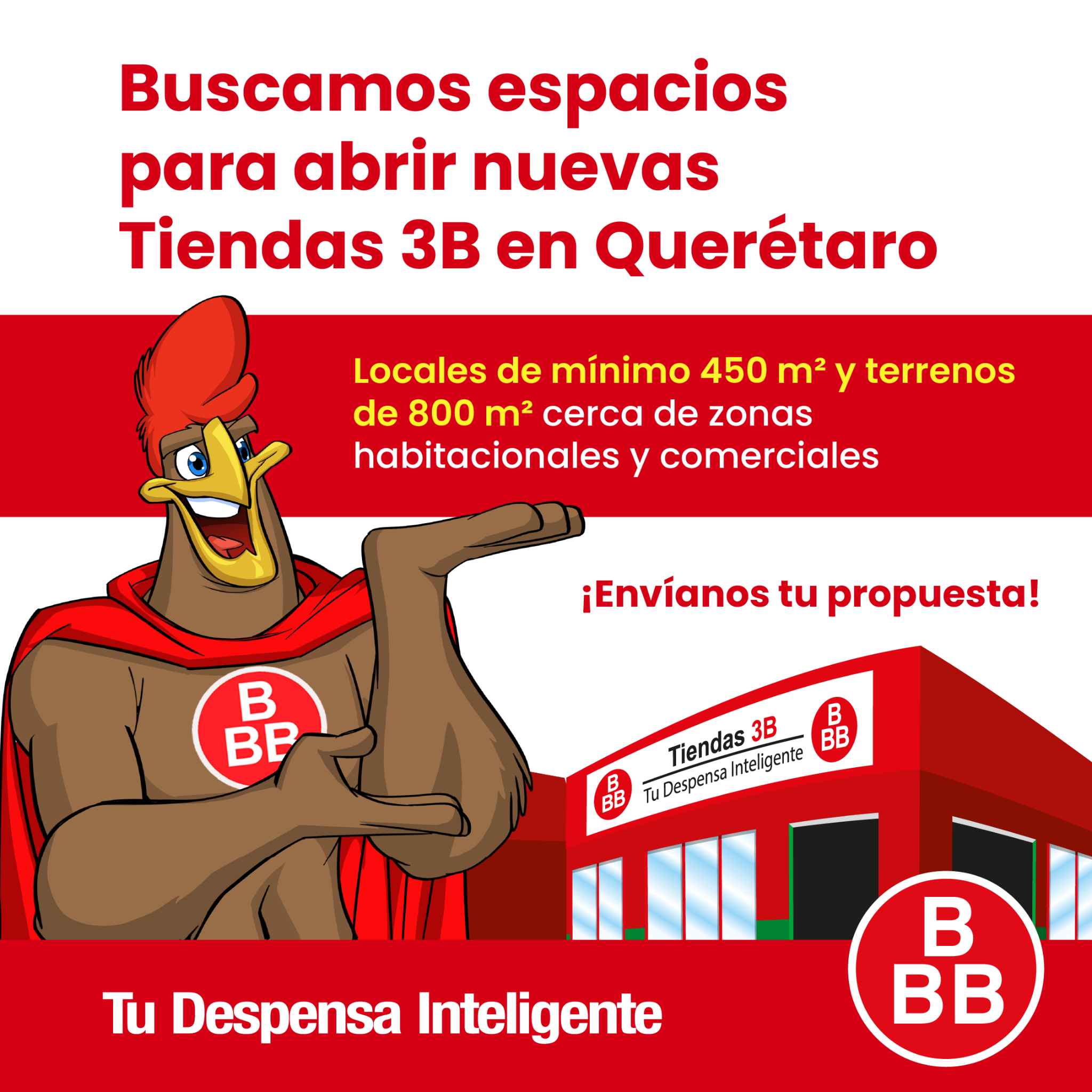 Tiendas 3B Facebook ad: ¡Buscamos locales o terrenos!