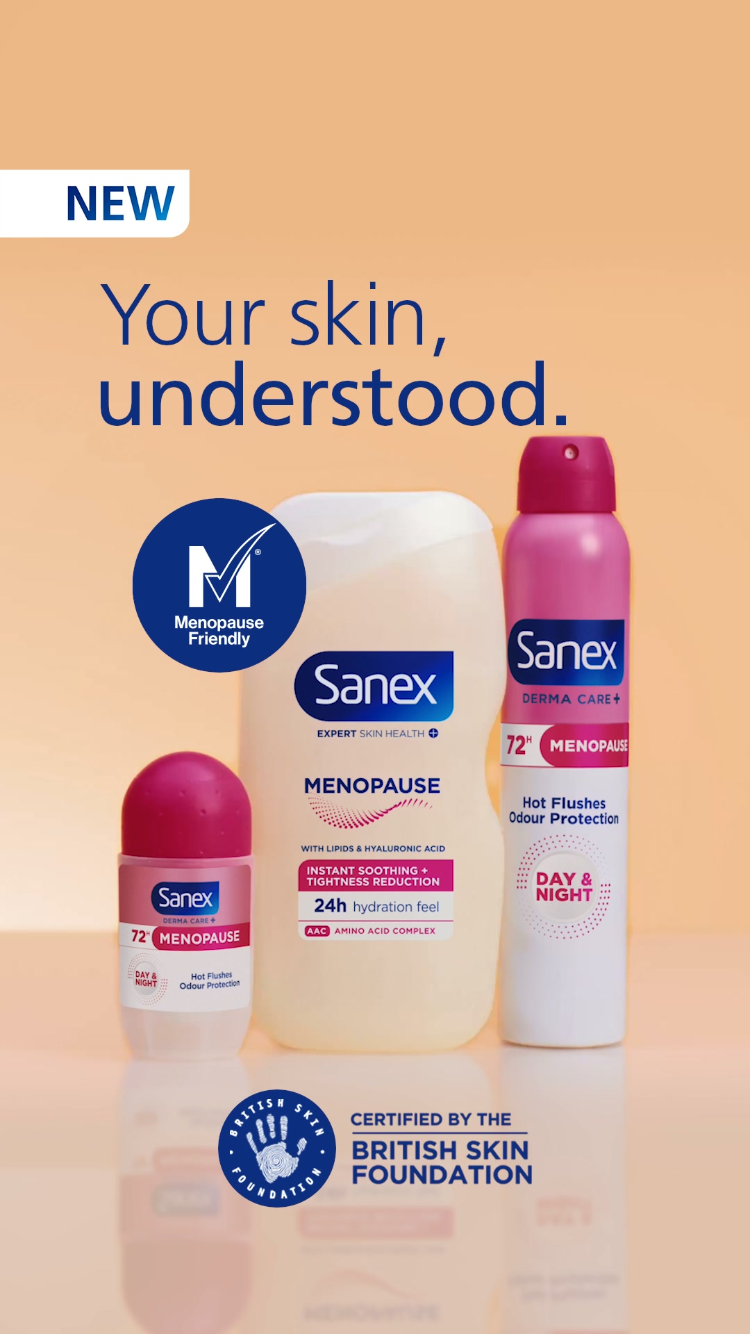 Sanex UK & Ireland Facebook ad: Skin feeling dry since (peri)menopause?