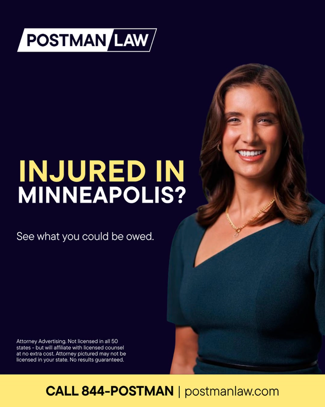 Postman Law Facebook ad