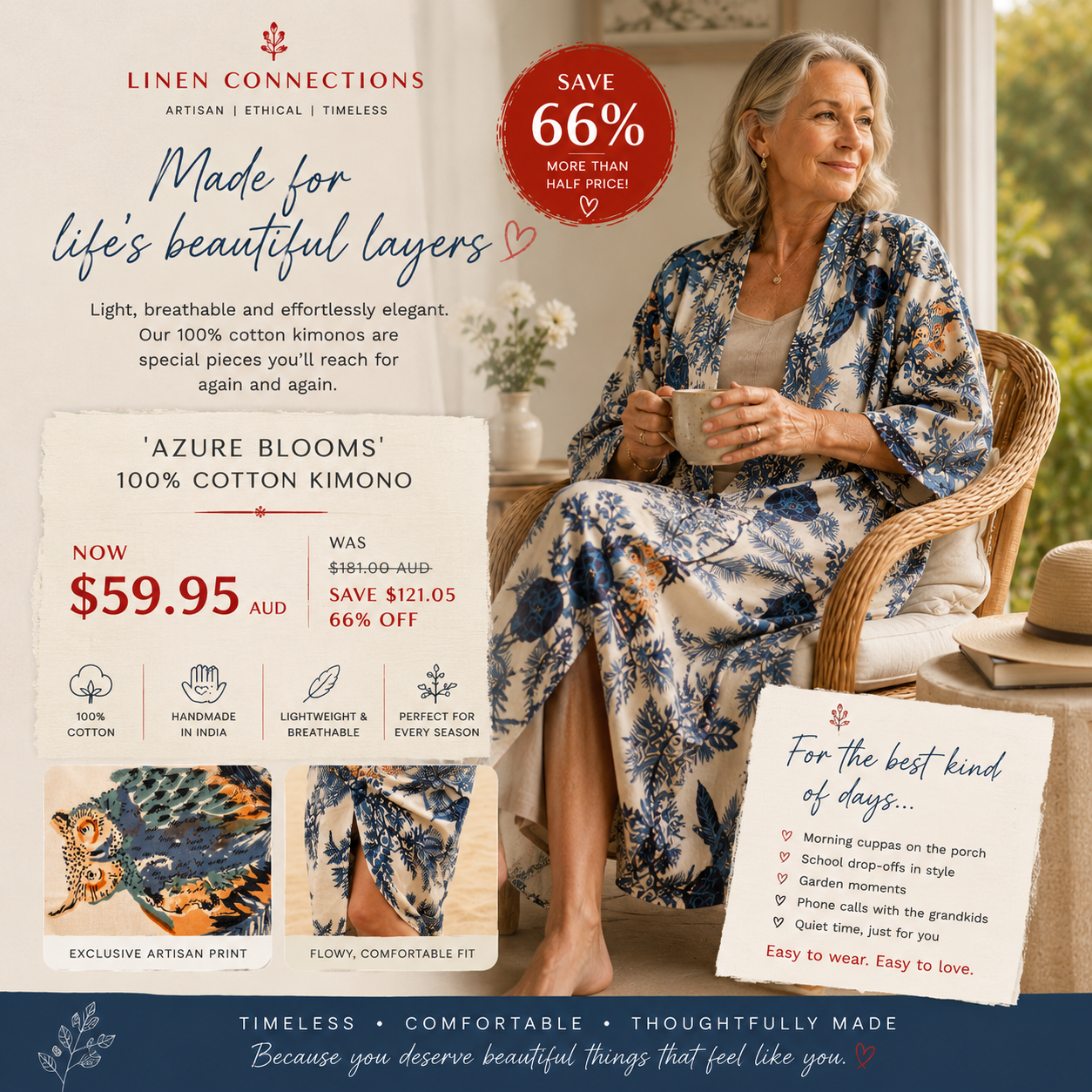 Linen Connections Facebook ad