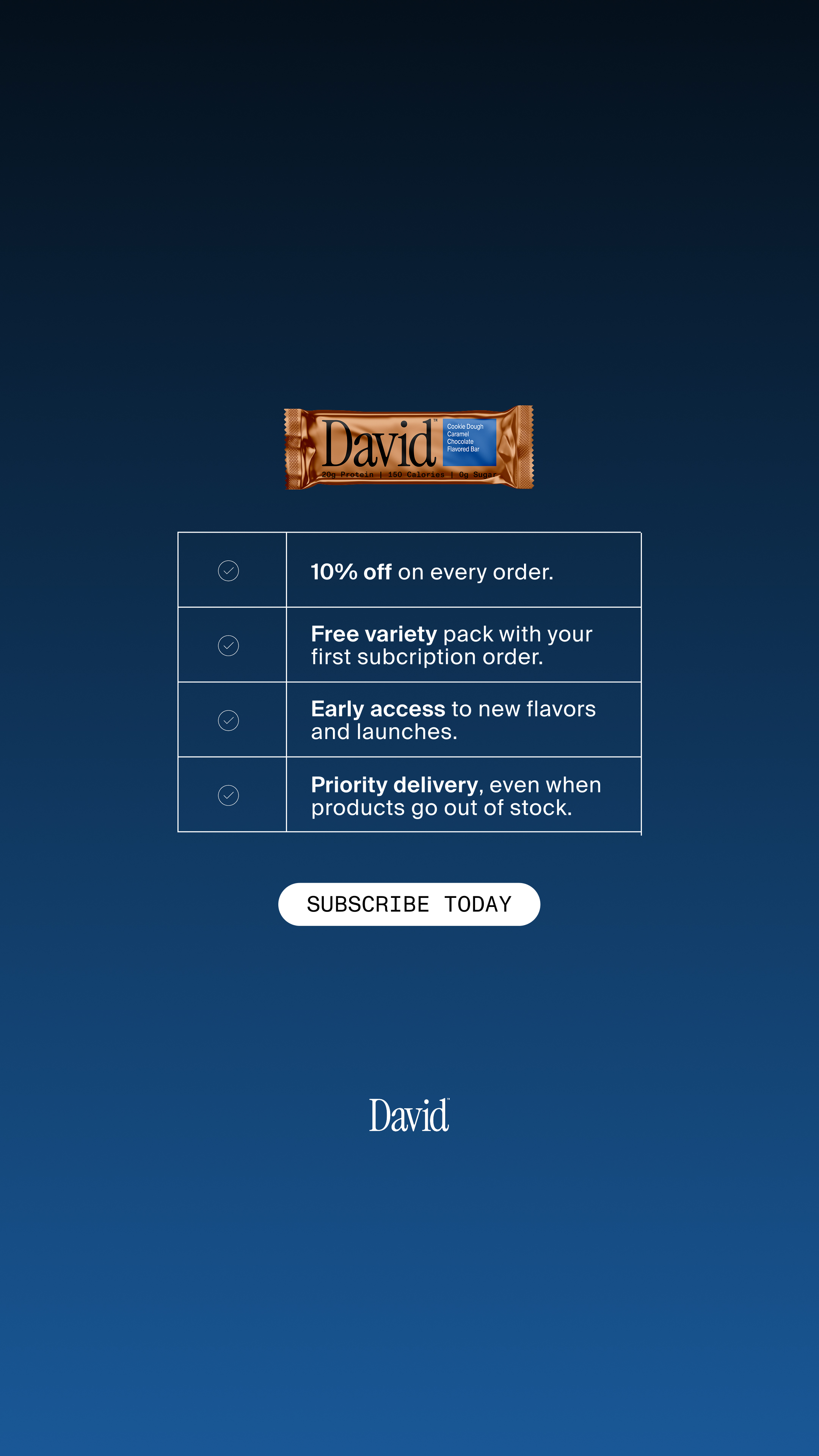 David Protein Facebook ad