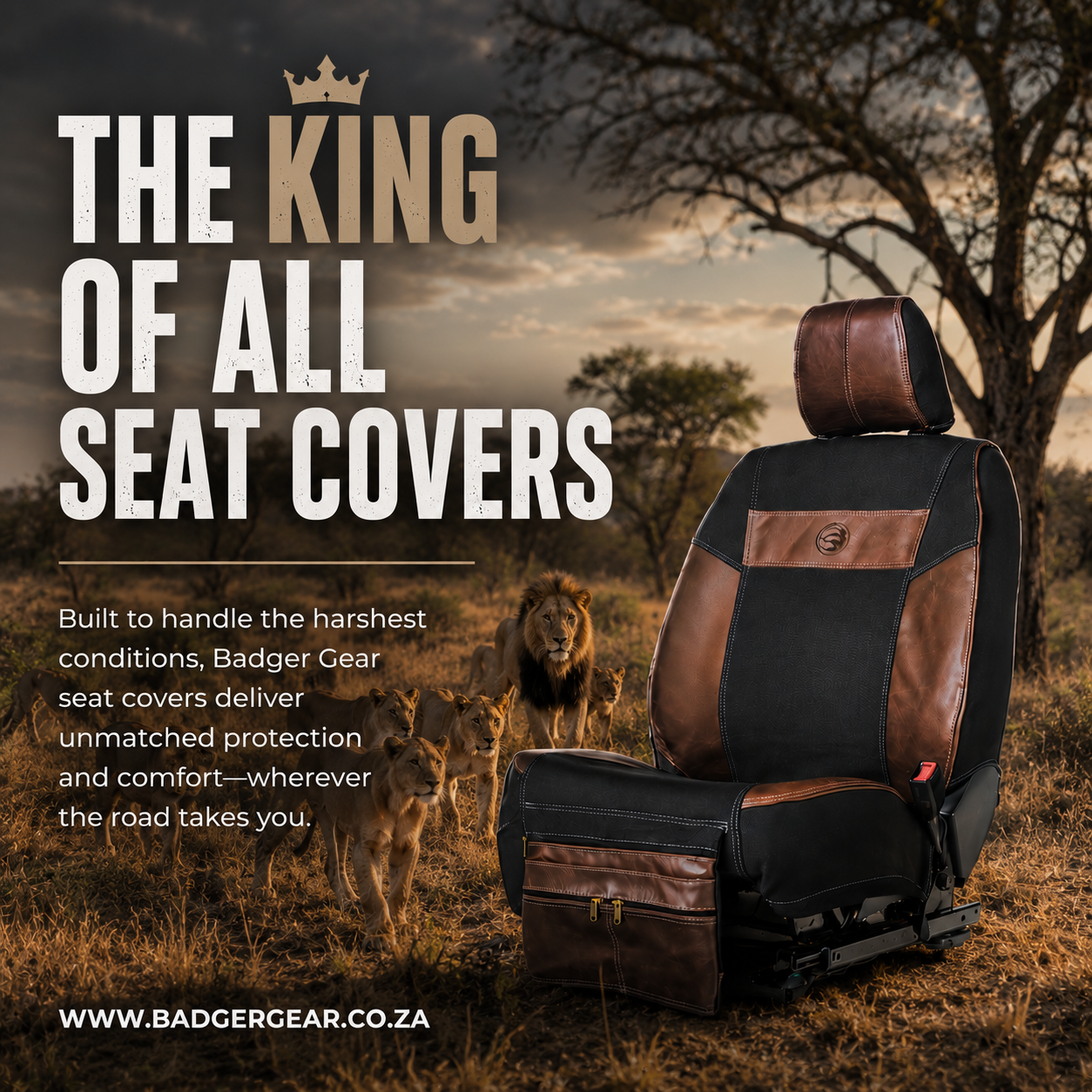 Badger Gear Facebook ad: Seat Covers Built for the Wild