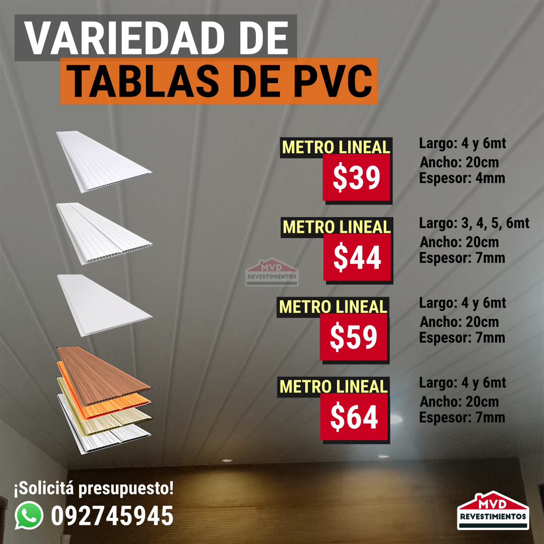 MVD Revestimientos Facebook ad: CIELORRASOS Y REVESTIMIENTOS EN PVC